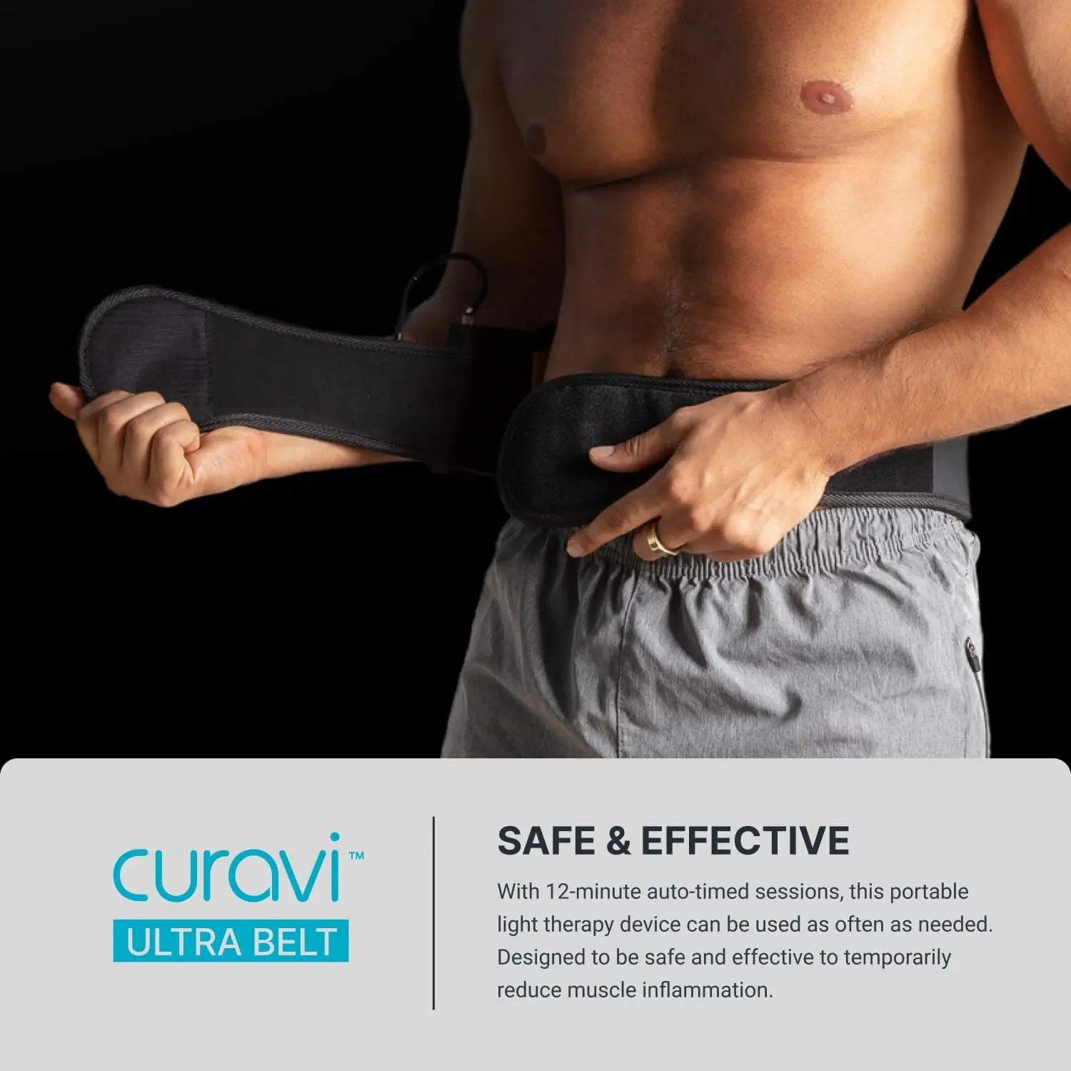 CURAVI Ultra™ Wearable Red Light Therapy Belt for Lower Back Pain Relief - 84 Diodes - Non-Invasive CURAVI Au supplements