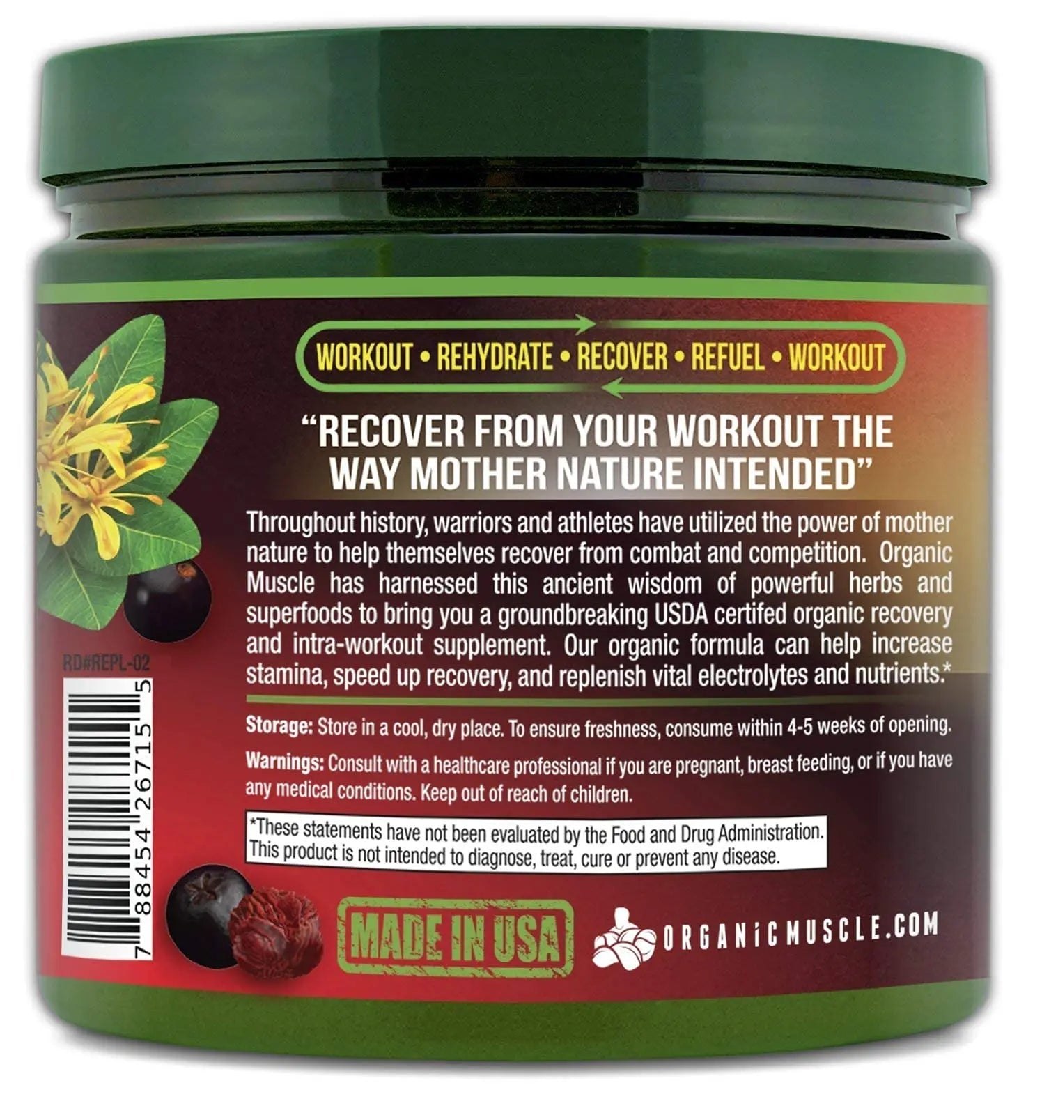 Organic Muscle Bundle - Pre-Workout Powder for Energy (Passionfruit Guava) + Replenisher Organic Muscle Au supplements