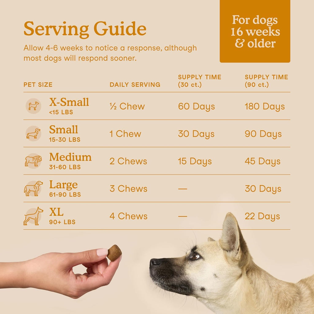 Fera Pets Dog Allergy and Immune Support with Organic Mushrooms, Postbiotics & Colostrum - Promotes Skin & Gut Health - Soothes Seasonal Allergy Symptoms - 30 Soft Chews Fera Pets Au supplements