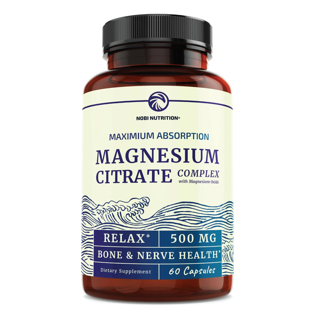 Magnesium Citrate Complex 500 MG for Calm, Relaxation, Constipation & Digestion Nobi Nutrition Au supplements
