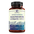 Magnesium Citrate Complex 500 MG for Calm, Relaxation, Constipation & Digestion Nobi Nutrition Au supplements