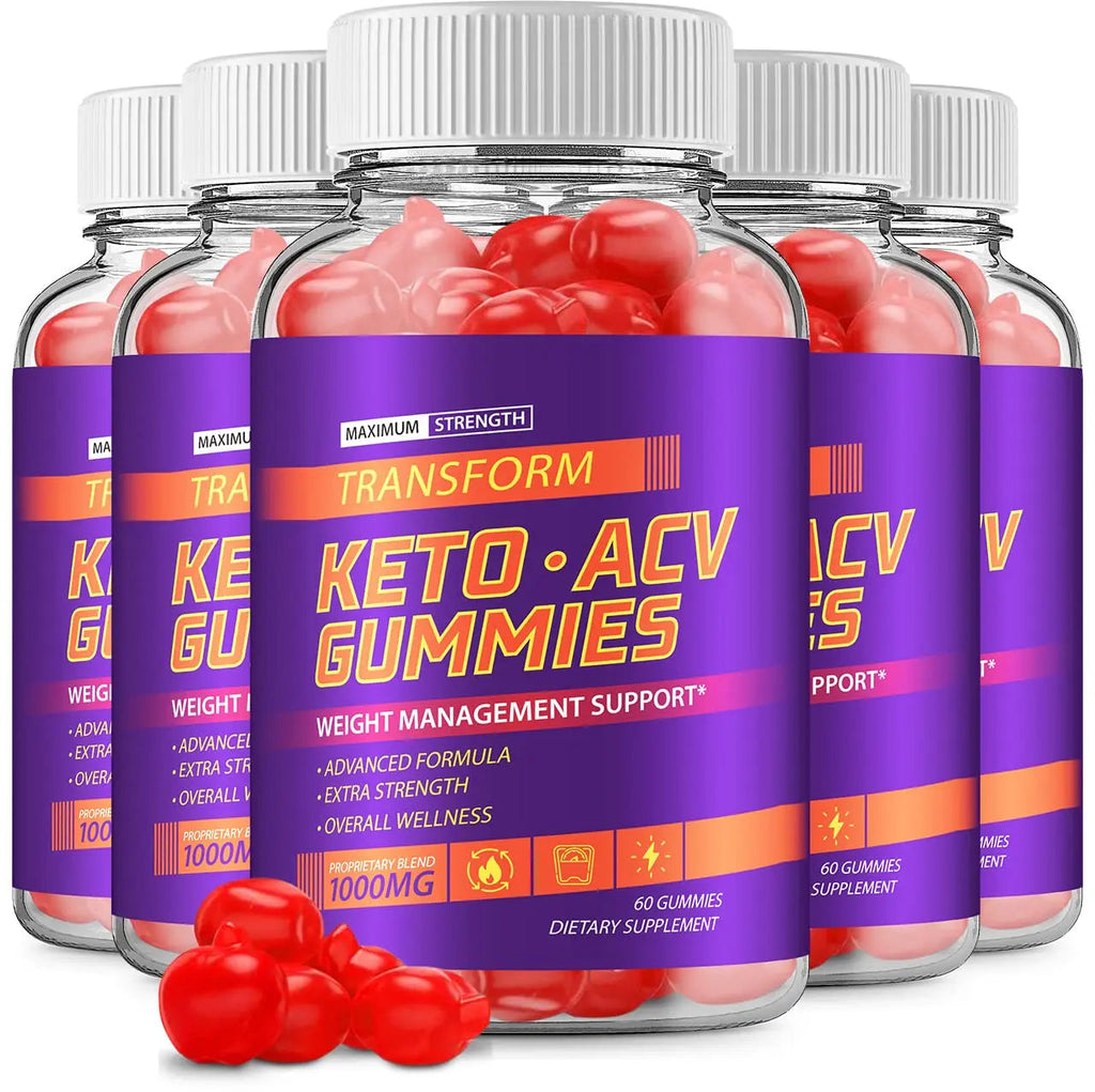 (5 Pack) Transform Keto ACV Gummies Advanced Formula (300 Gummies) Rillvo Au supplements