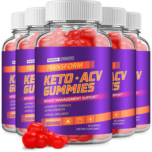 (5 Pack) Transform Keto ACV Gummies Advanced Formula (300 Gummies) Rillvo Au supplements