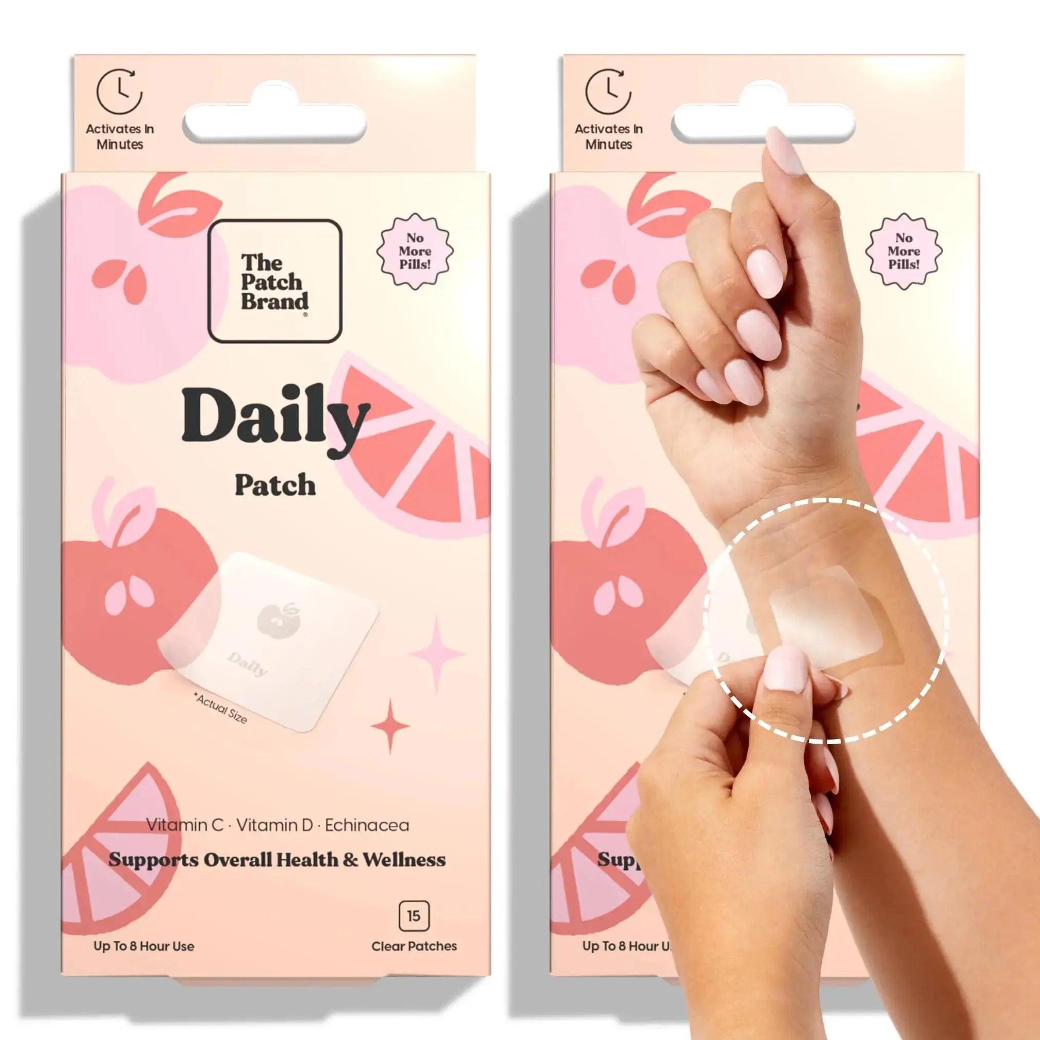The Patch Brand Daily Support Patches | Natural Wellness Infused with Vitamin C, Zinc Citrate, Vitamin D, Ginko Biloba and Echinacea The Patch Brand Au supplements