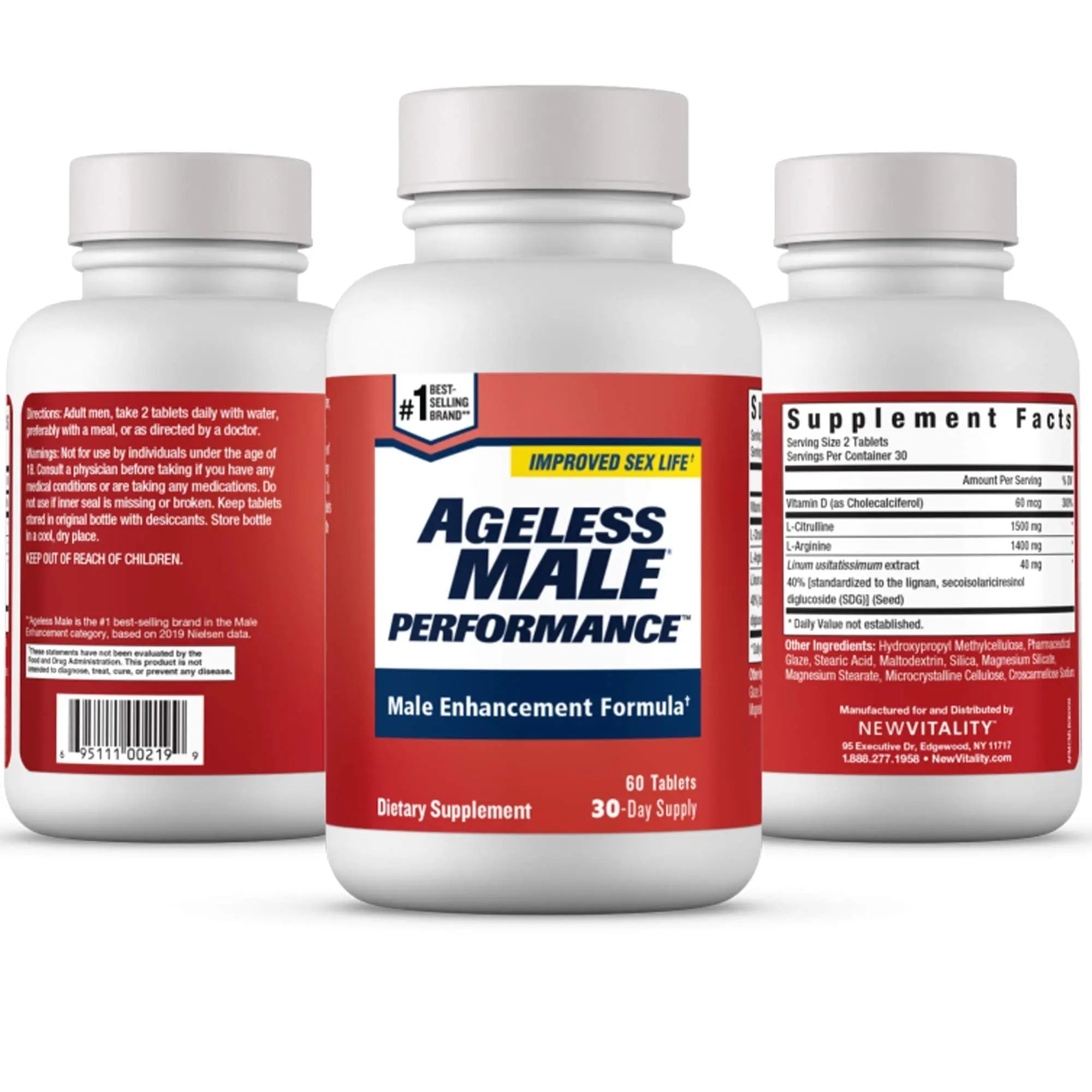 Ageless Male Performance Nitric Oxide Booster for Men - Promote Blood Circulation New Vitality Au supplements