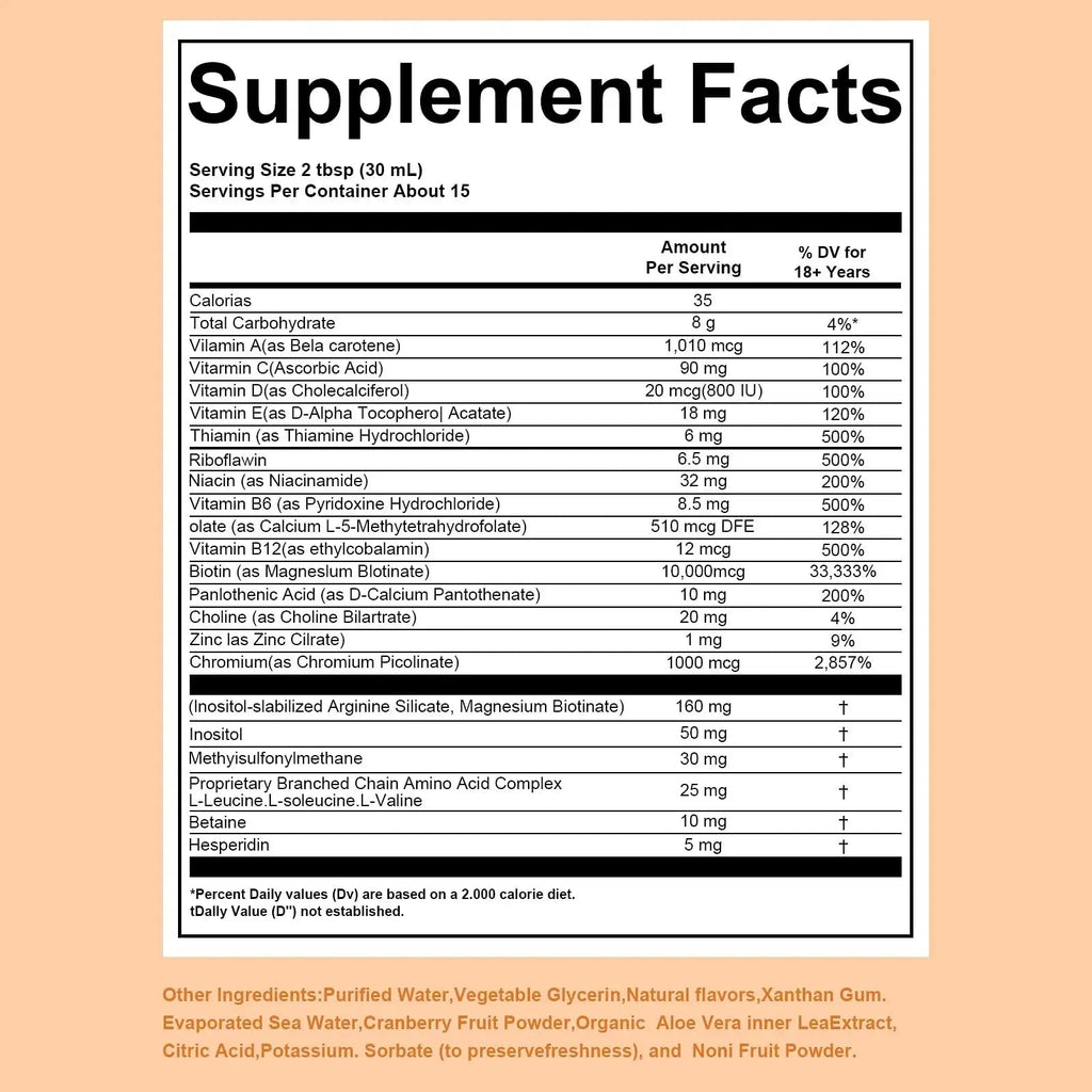 Zeniber MaayRuth Multivitamins Hair Growth&Liquid Multivitamins for Women, Biotin 10000mcg Liquid Multivitamin Hair Growth Supplement, 15.22 OZ Zeniber Au supplements