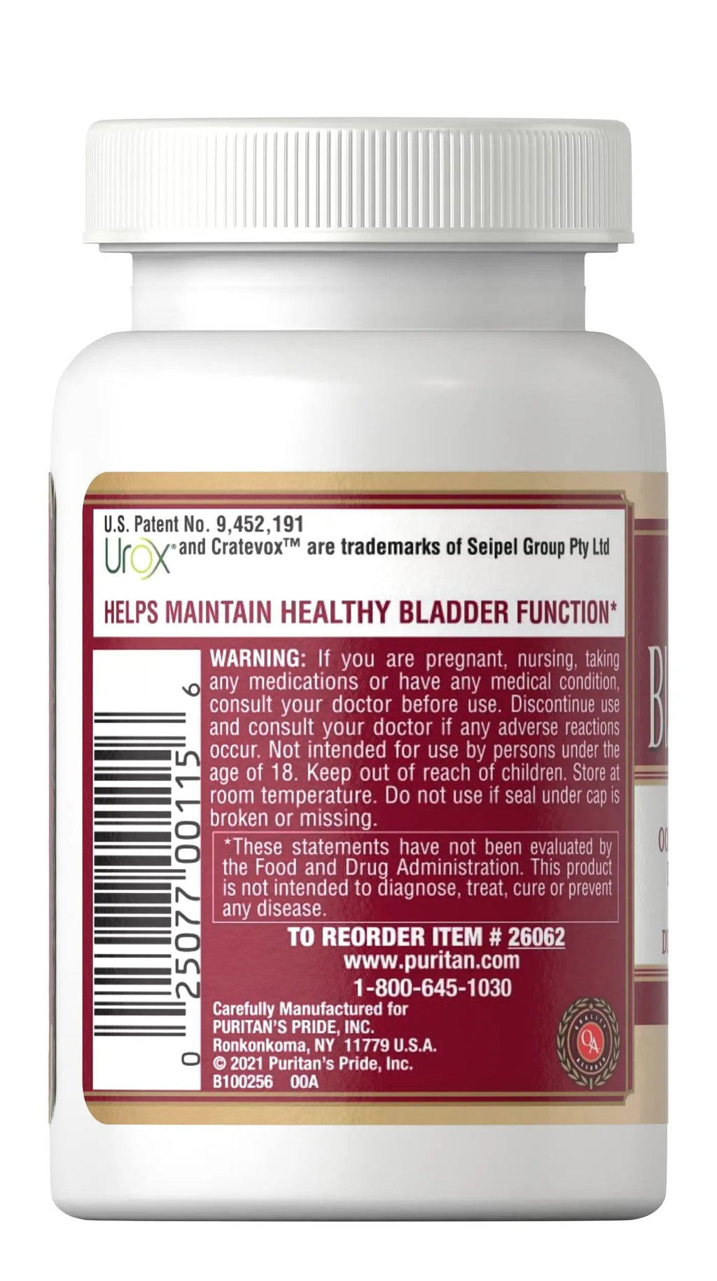 Puritan's Pride Bladder Assist Puritan's Pride Au supplements