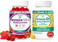 Lunakai USA Made Women’s 50+ Multivitamin & Vitamin D3 Gummies Bundle, Supports Bone, Heart, Immune & Energy Health, Non-GMO, Gluten-Free, Delicious Strawberry & Pineapple Flavors, 60ct Each Lunakai Au supplements