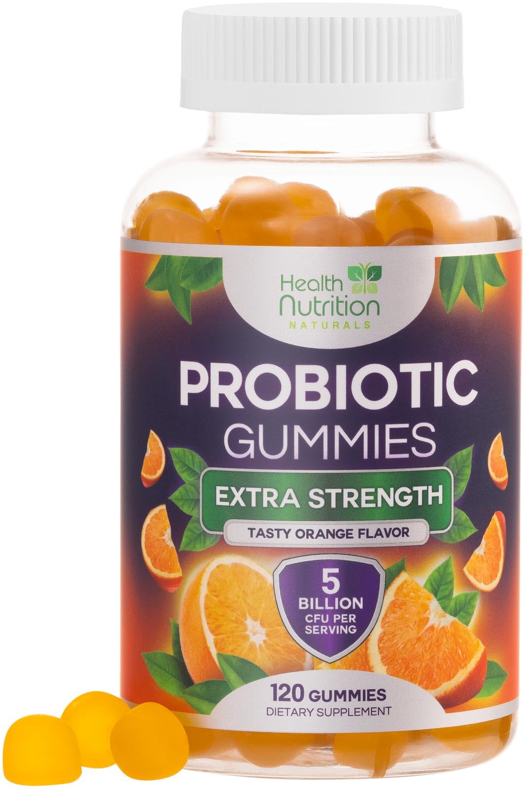 Probiotic Gummies - Advanced Multi-Strain Probiotic Formula - Gut & Digestive Health Support Gummy - Bacillus Coagulans 5 Billion CFU Per Serving, Daily Acidophilus Probiotics Supplement - 120 Gummies