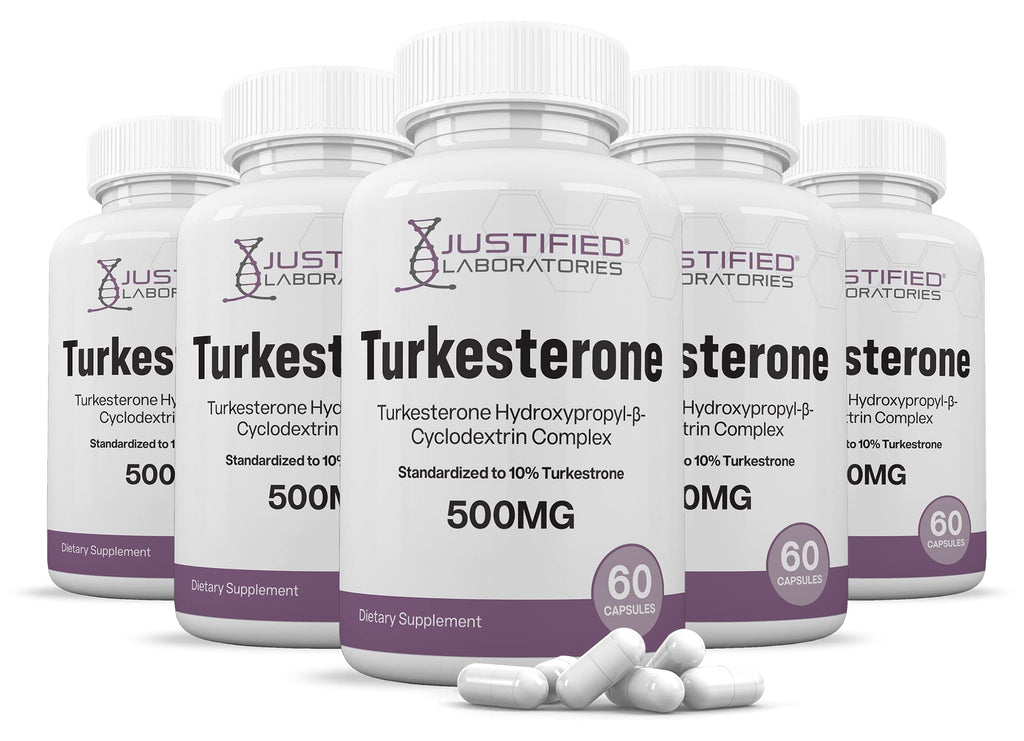 Justified Laboratories (5 Pack Turkesterone 500mg 10% Standardized Naturally Increase Justified Laboratories Au supplements