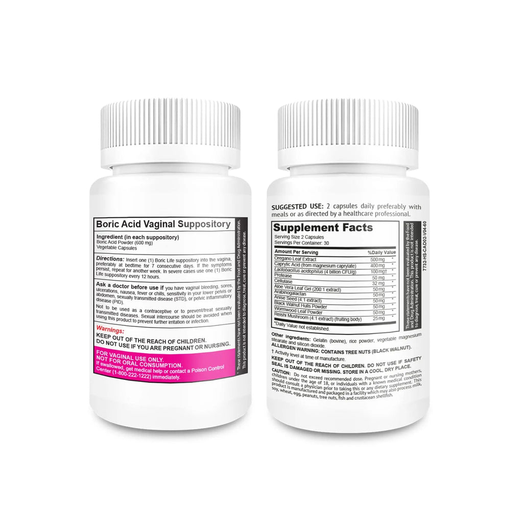 NutraBlast Boric Acid Vaginal Suppositories 600mg (30 Count) w/Feminine Balance Complex NutraBlast Au supplements
