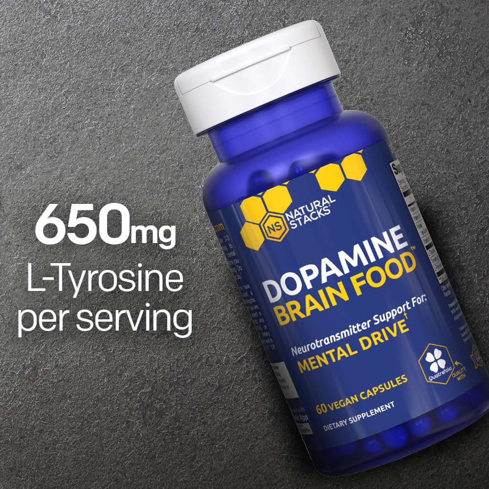 NATURAL STACKS Dopamine Brain Food + Magtech Magnesium Bundle - Chelated Magnesium Complex - Supports Brain Health & Mental Drive* - 150 Total Capsules NATURAL STACKS Au supplements