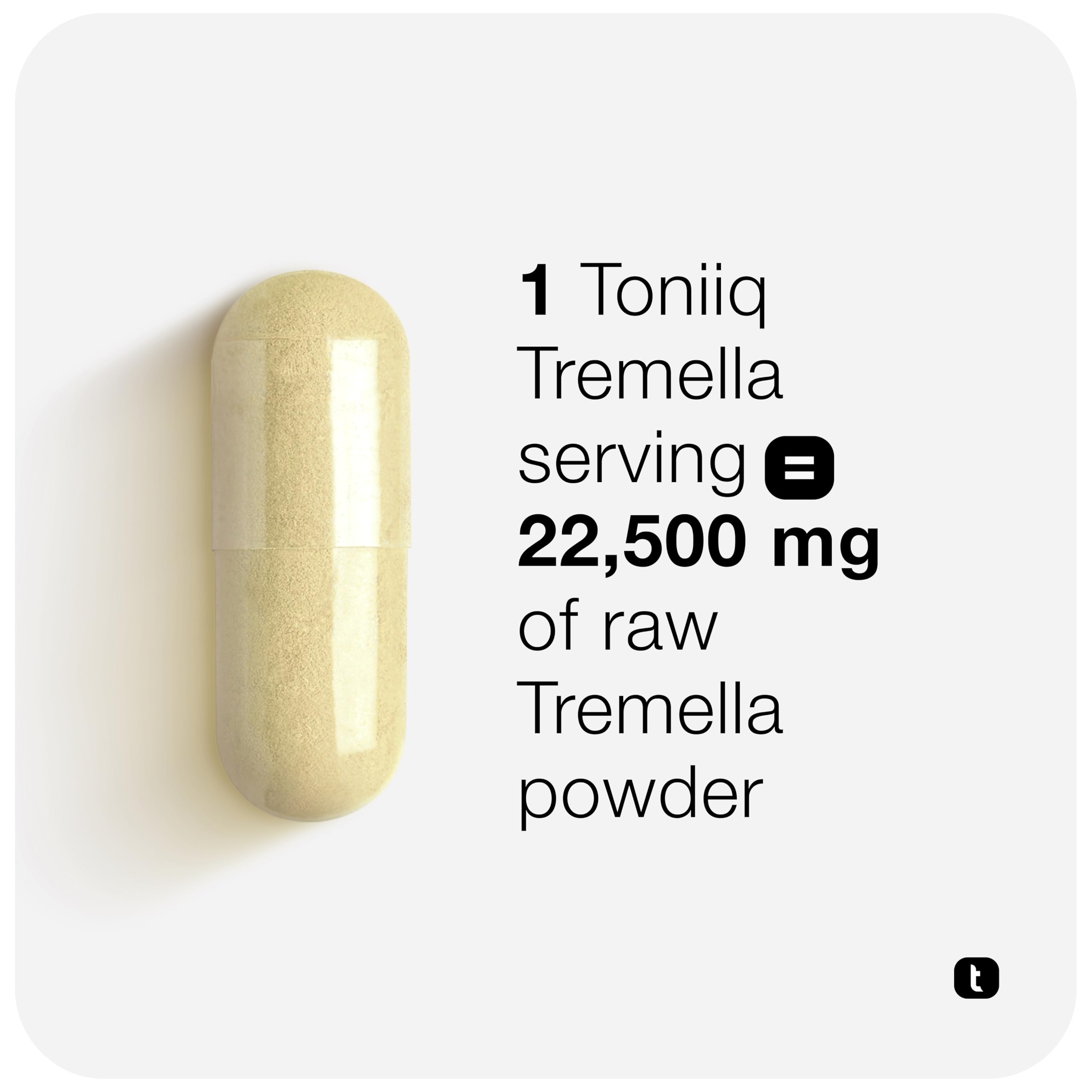 Tremella Mushroom Ultra High Potency 15:1 Extract with 30% Beta Glucans - Pure & Concentrated Formula - Third-Party Lab Tested for Purity & Quality - 120 Capsules Toniiq Au supplements