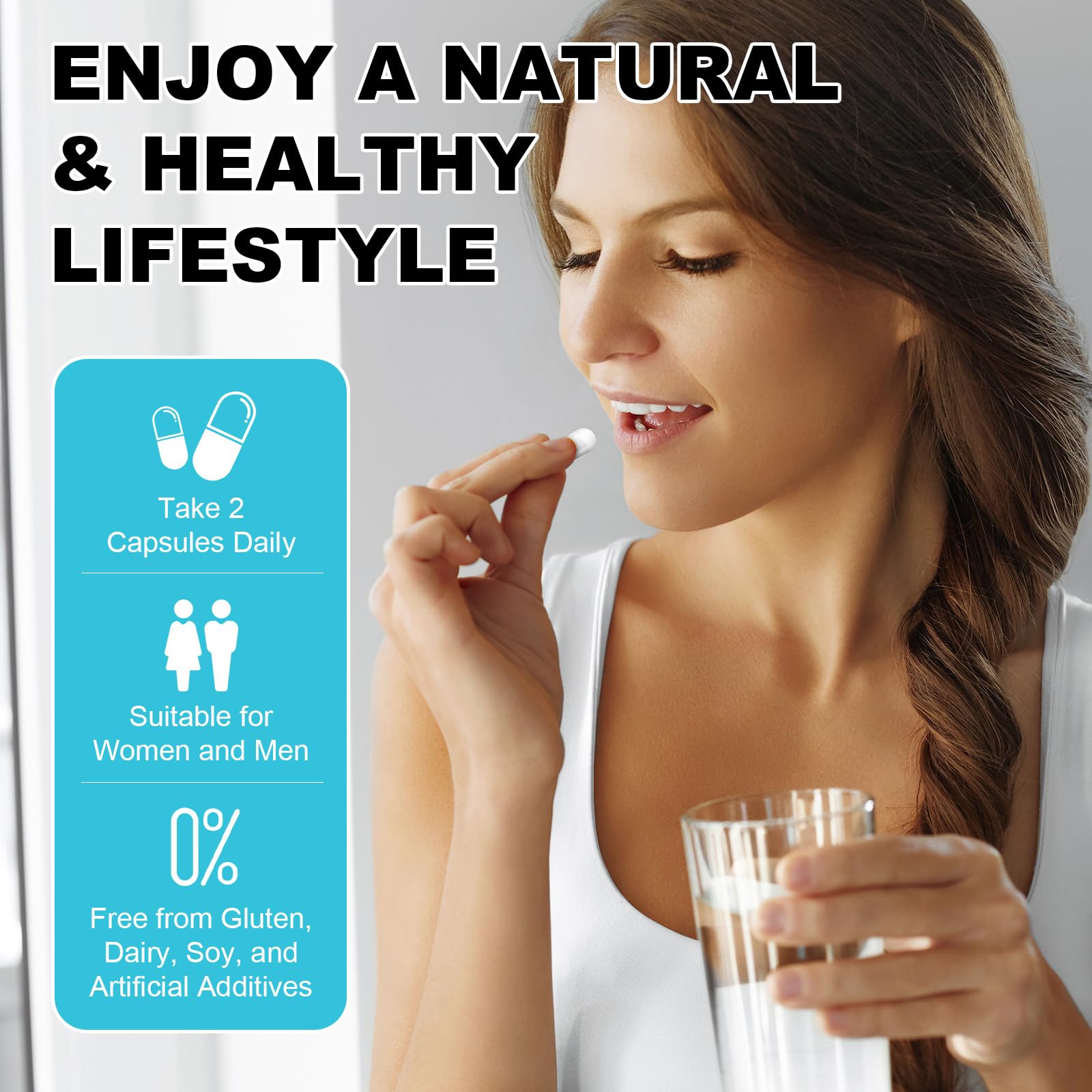14-in-1 Gut Health with Probiotics, Prebiotics, Postbiotics & Digestive Enzymes for Women & Men, 60 Billion CFU Probiotics for Digestion, Strong Immunity,