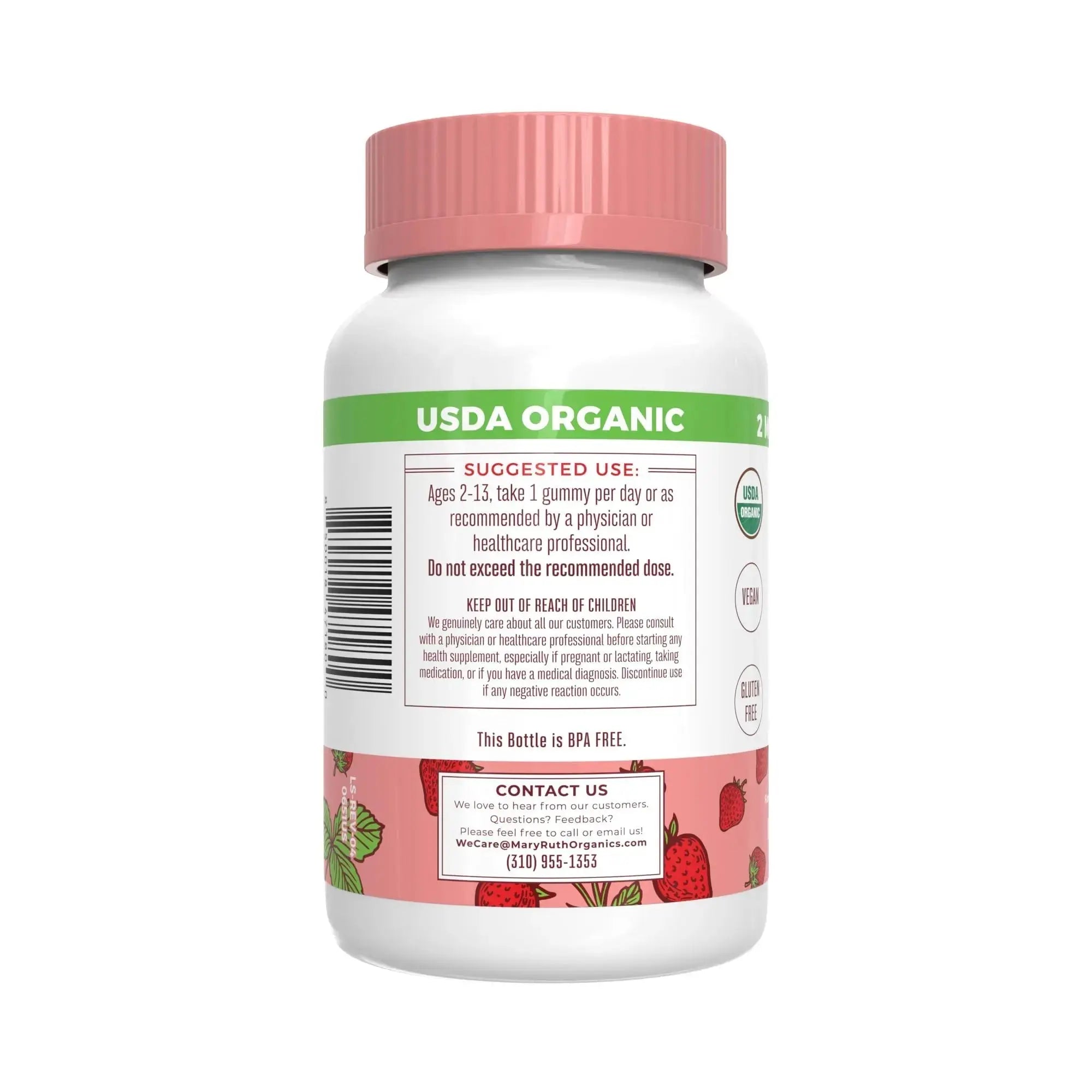 MaryRuth Organics Gummies for Kids–Multivitamin (Mixed Berry & Cherry), & Probiotic (Strawberry) | USDA Organic, No Gelatin! | MARYRUTH'S Au supplements