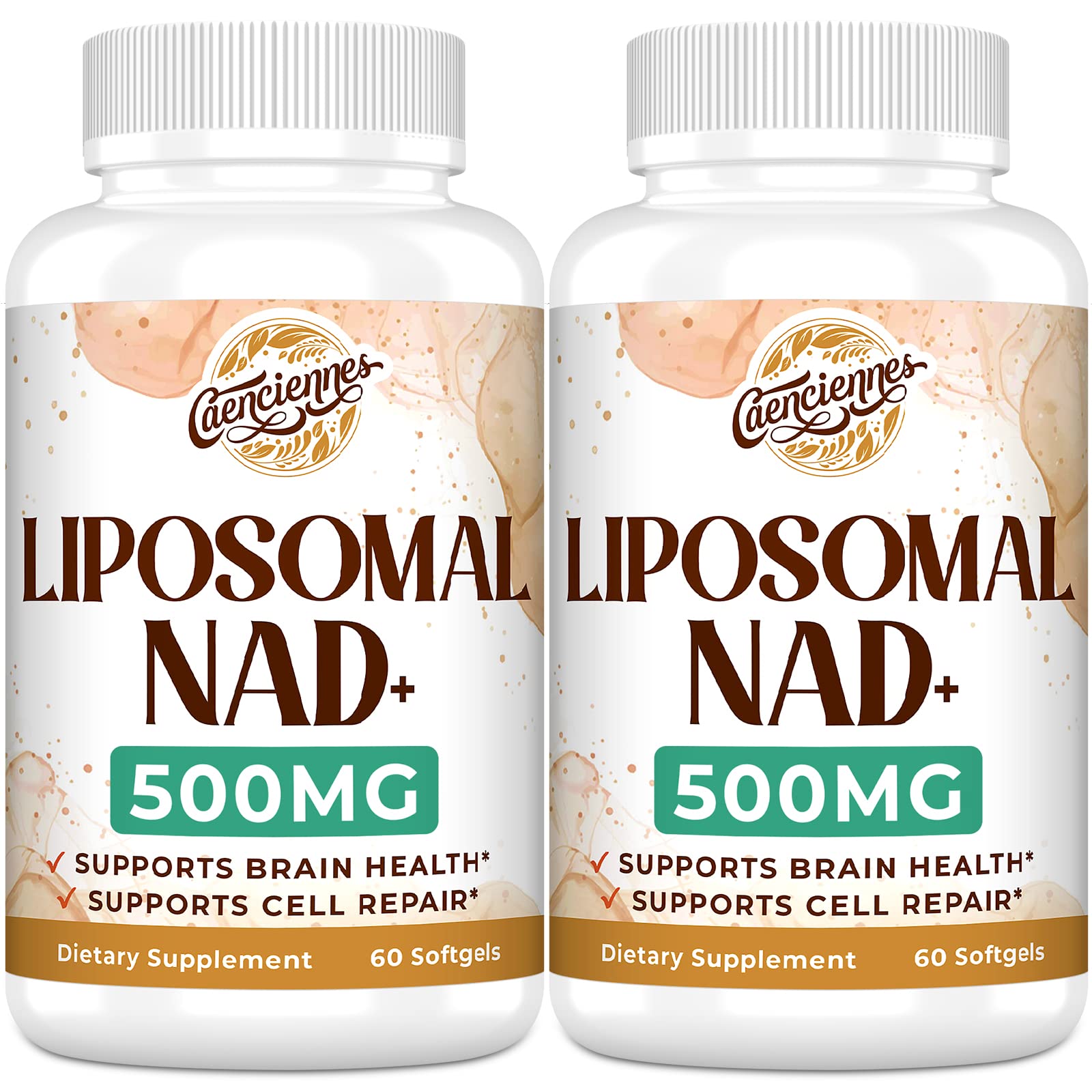 Liposomal NAD+ 500 MG Supplement, True NAD Plus Supplement, Superior Absorption, Boost NAD+ More Efficient Than Nicotinamide Riboside for Cellular Energy, Healthy Aging, 120 Serving Caenciennes Au supplements
