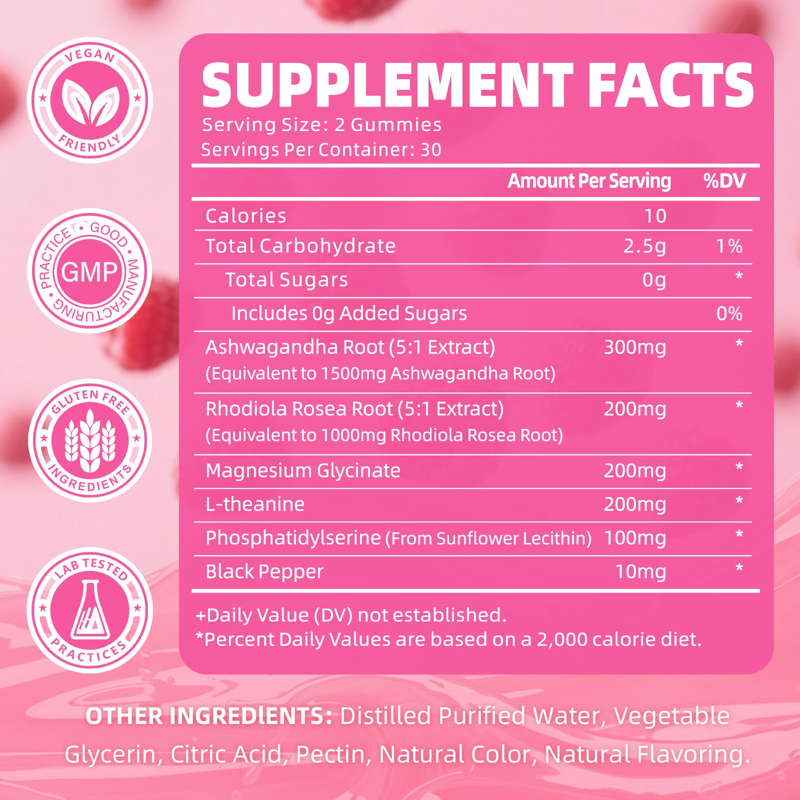 Cortisol Gummies for Women, Cortisol Supplements Gummies with Magnesium Ashwagandha Rhodiola Rosea and L-theanine Complex for Relaxation and Focus, Zzz Support, Raspberry Flavor, 60 Count GrnLife Au supplements