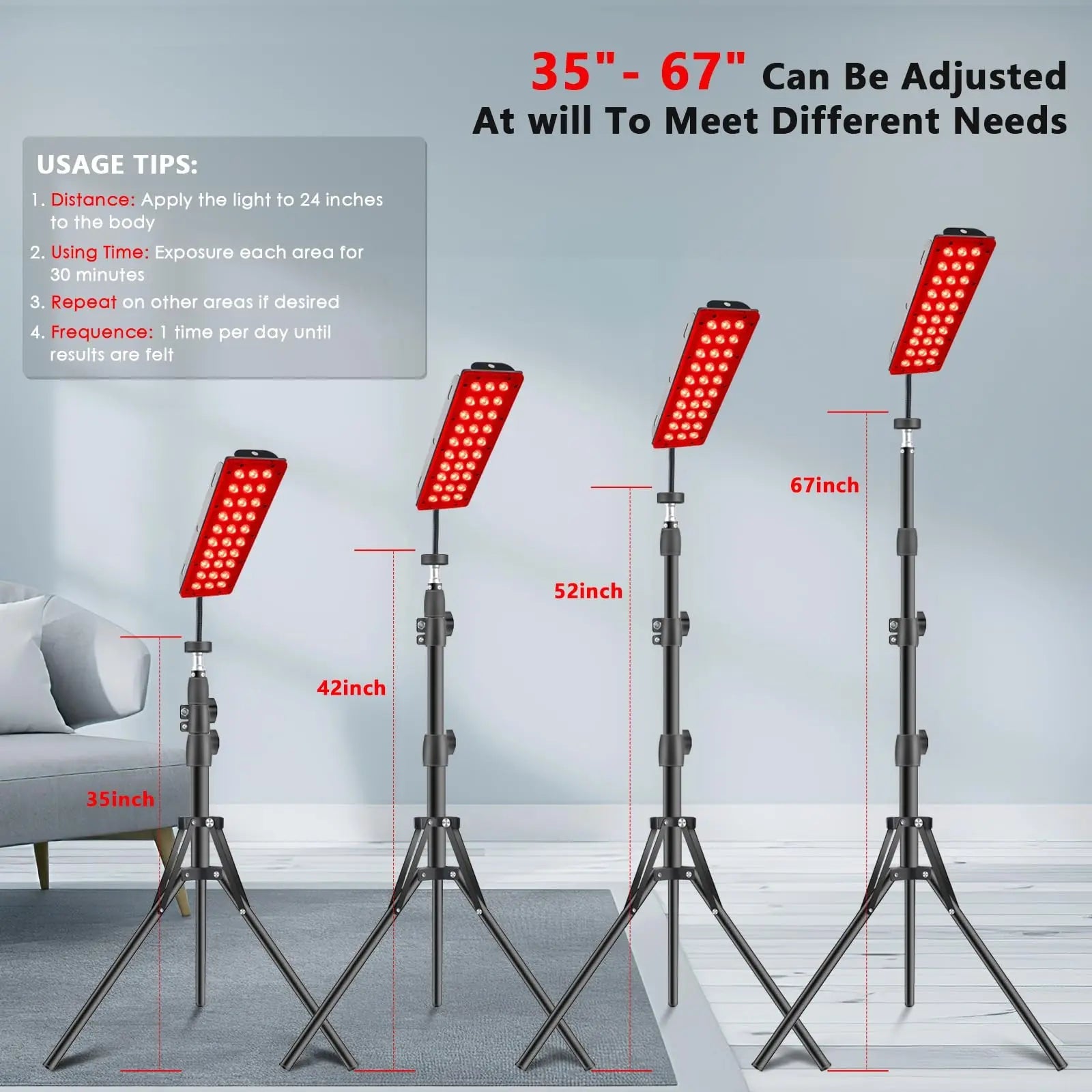 RUISQM Red Light Therapy Lamp, Infrared Light Therapy with Stand - 660nm Redlight & 850nm RUISQM Au supplements