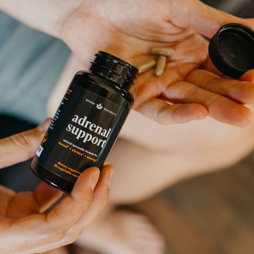 Nuven Naturals Adrenal Support - Cortisol Manager & Adrenal Support Supplements with Ashwagandha Extract, Rhodiola Rosea, Holy Basil to Help Stress, Fatigue & Energy | Adaptogens | 90 Capsules Nuven Naturals Au supplements