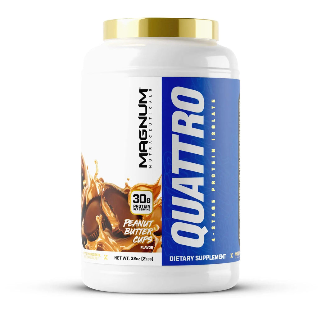 Magnum Nutraceuticals Quattro -, Peanut Butter Cups, 2LB - May Support Muscle Growth QUATTRO Au supplements