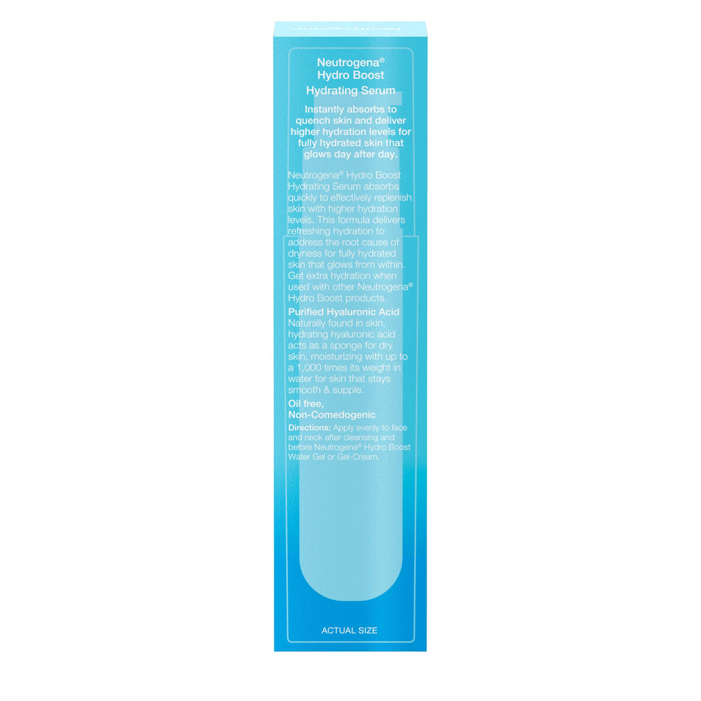 Neutrogena Hydro Boost Hydrating Hyaluronic Acid Face & Neck Serum, Fast-Absorbing