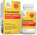 Terry Naturally Curamin Extra Strength - 120 Vegan Tablets - Non-Addictive Pain Relief Supplement with Curcumin from Turmeric