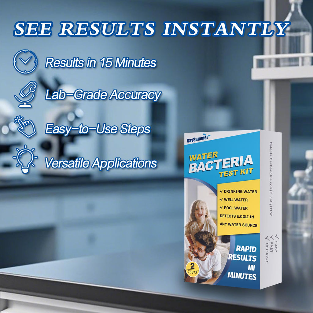 Water Bacteria Test Kit for Drinking Water: Results in 15 Minutes Coliform Bacteria Water Test Kit 2 Counts for Any Water Source Including Well Water Pool Water SaySummer Au supplements