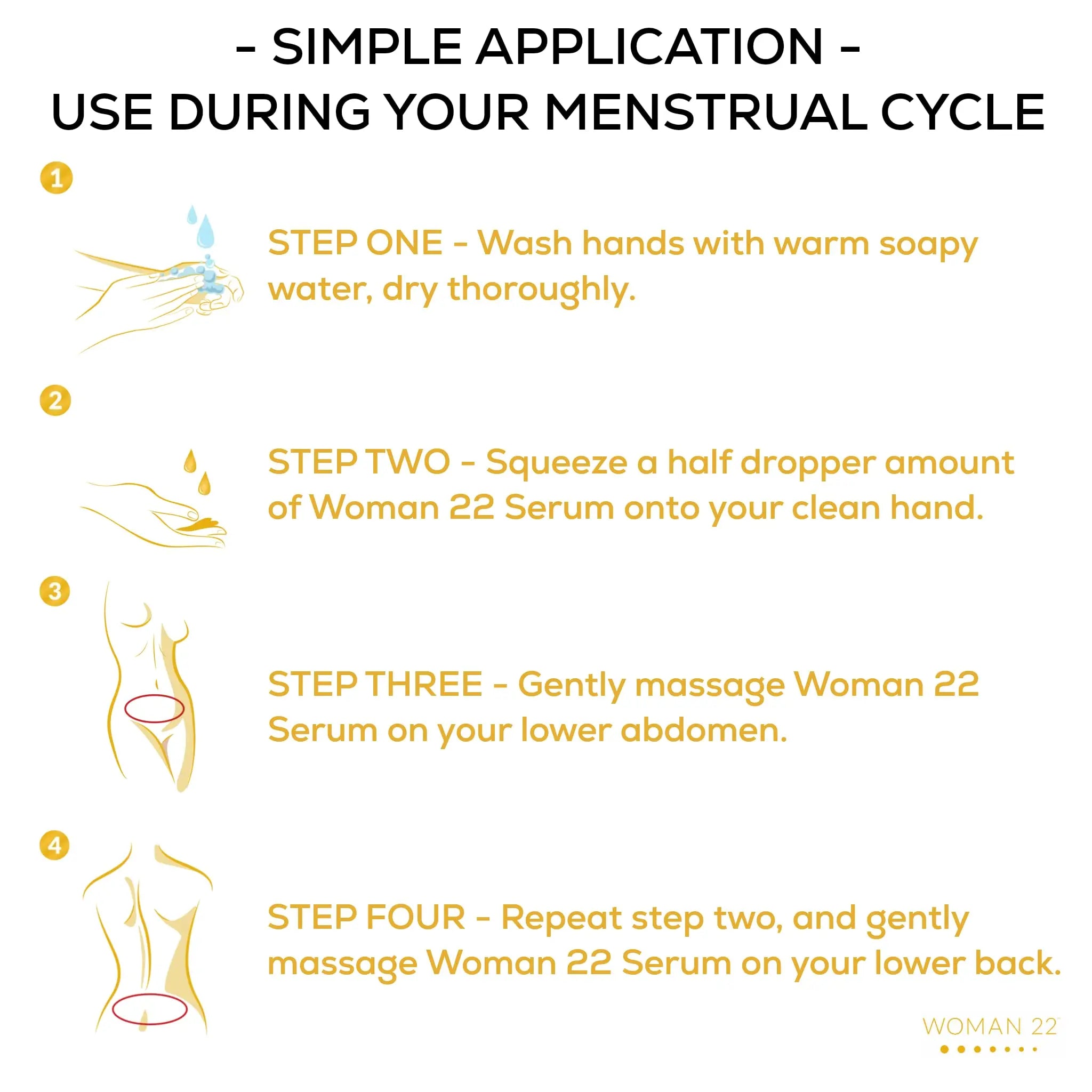 Topical Soothing Serum for Difficult Periods, Cramps, Bloating & more. Apply Lower Abdomen Woman 22 Au supplements