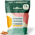 wellious Almond Protein Powder (Unflavored, Unsweetened) - 18 Grams of Pure Healthiest Vegan Protein for Women & Men | Soy-Free & Gut Friendly Protein