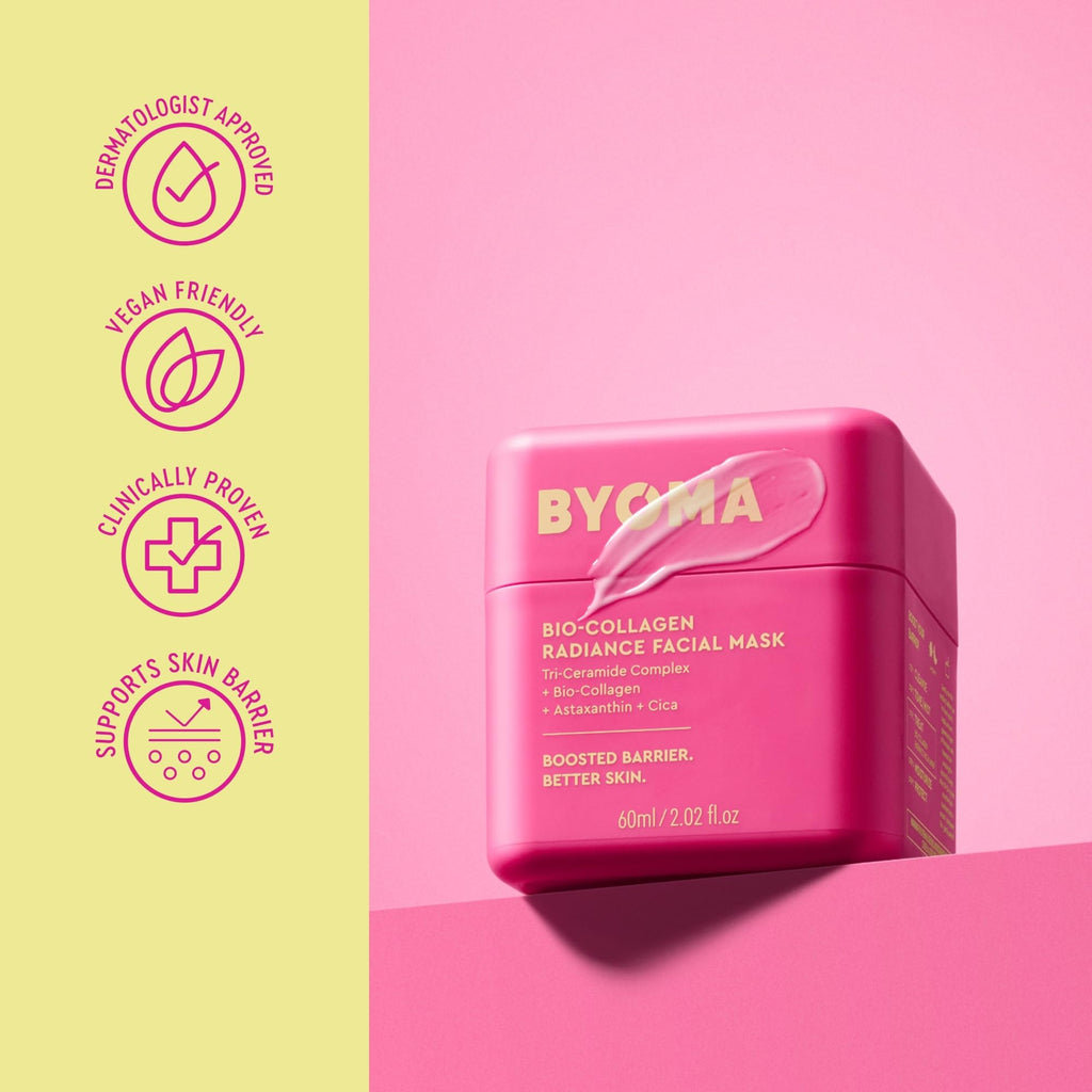 BYOMA Bio-Collagen Radiance Facial Mask - Transformative Liquid Sheet Mask for Glass Skin - Instant radiance, Visibly Improved Elasticity