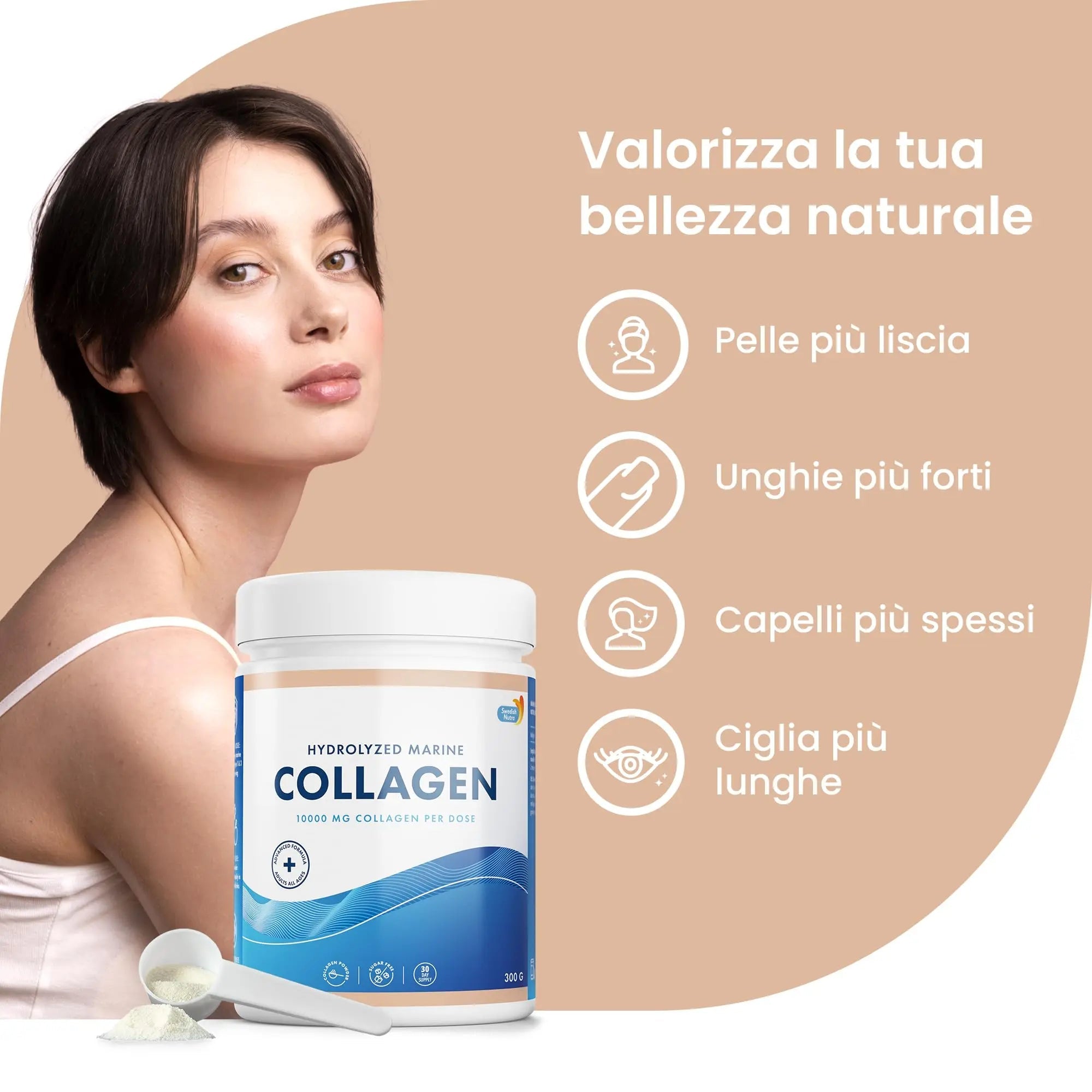100% Marine Collagen Powder 300g I Pure Hydrolyzed Collagen Powder (Type I & III) Swedish Nutra Au supplements