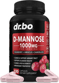 D Mannose Supplements for Women Pills - Natural D-Mannose 500mg Capsules, Cranberry DMannose Pills 1000mg Per Serving - Bladder Flush & Urinary Tract Cleanse Health Supplement - 120 Veg Capsules DR. BO Au supplements