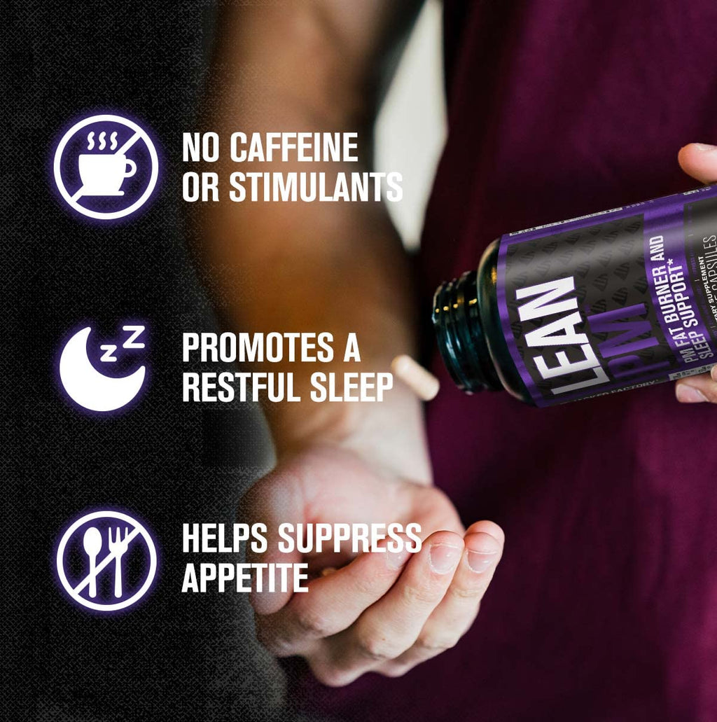 Jacked Factory Lean PM Night Time Fat Burner, Sleep Aid Supplement, & Appetite Suppressant Jacked Factory Au supplements