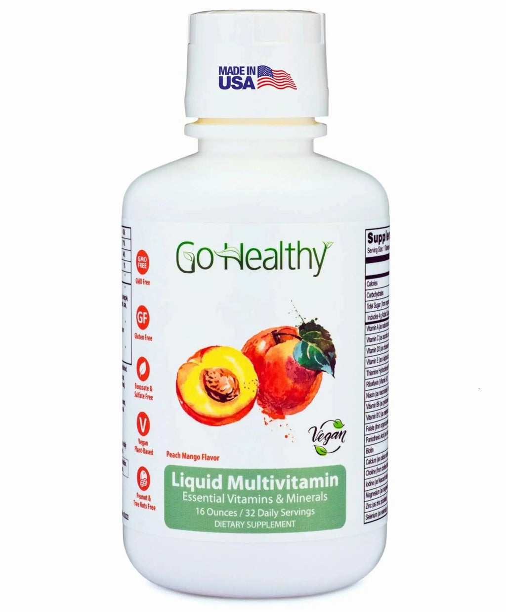 Go Healthy Liquid Vitamins for Women, Men, Teens | Vegan Vitamin & Mineral | High Absorption | Premium Liquid Multivitamin | Go Healthy Natural Au supplements