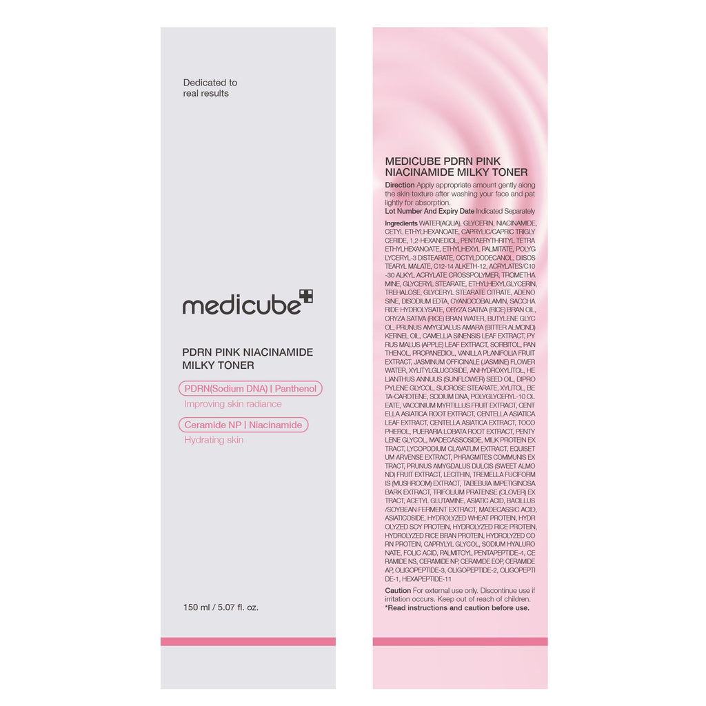 medicube PDRN Toner Salmon DNA Milky Toner | for Hydrating, Moisturizing, Soothing with Ceramide, Peptide