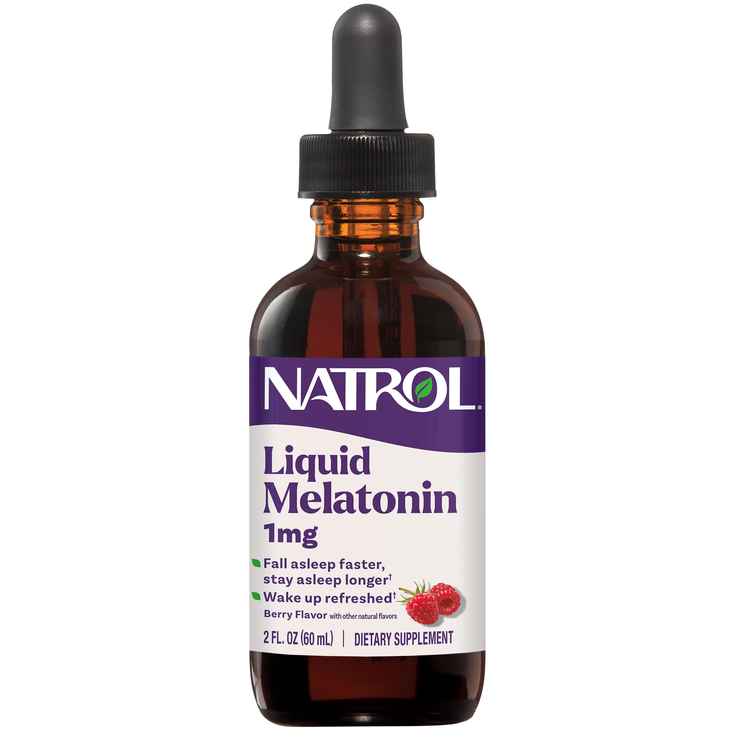 Natrol Liquid Melatonin 1 mg, Adult Melatonin Supplement to Fall Asleep Faster and Stay Asleep Longer, Wake Up Refreshed,