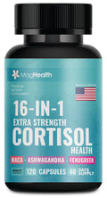 Cortisol Complex 16-in-1 Supplement for Women & Men | Stress Support Manager with Organic Ashwagandha, Maca Root, Rhodiola Rosea & Shilajit | Adaptogen Blend for Balance & Energy | 120 Capsules MagHealth Au supplements