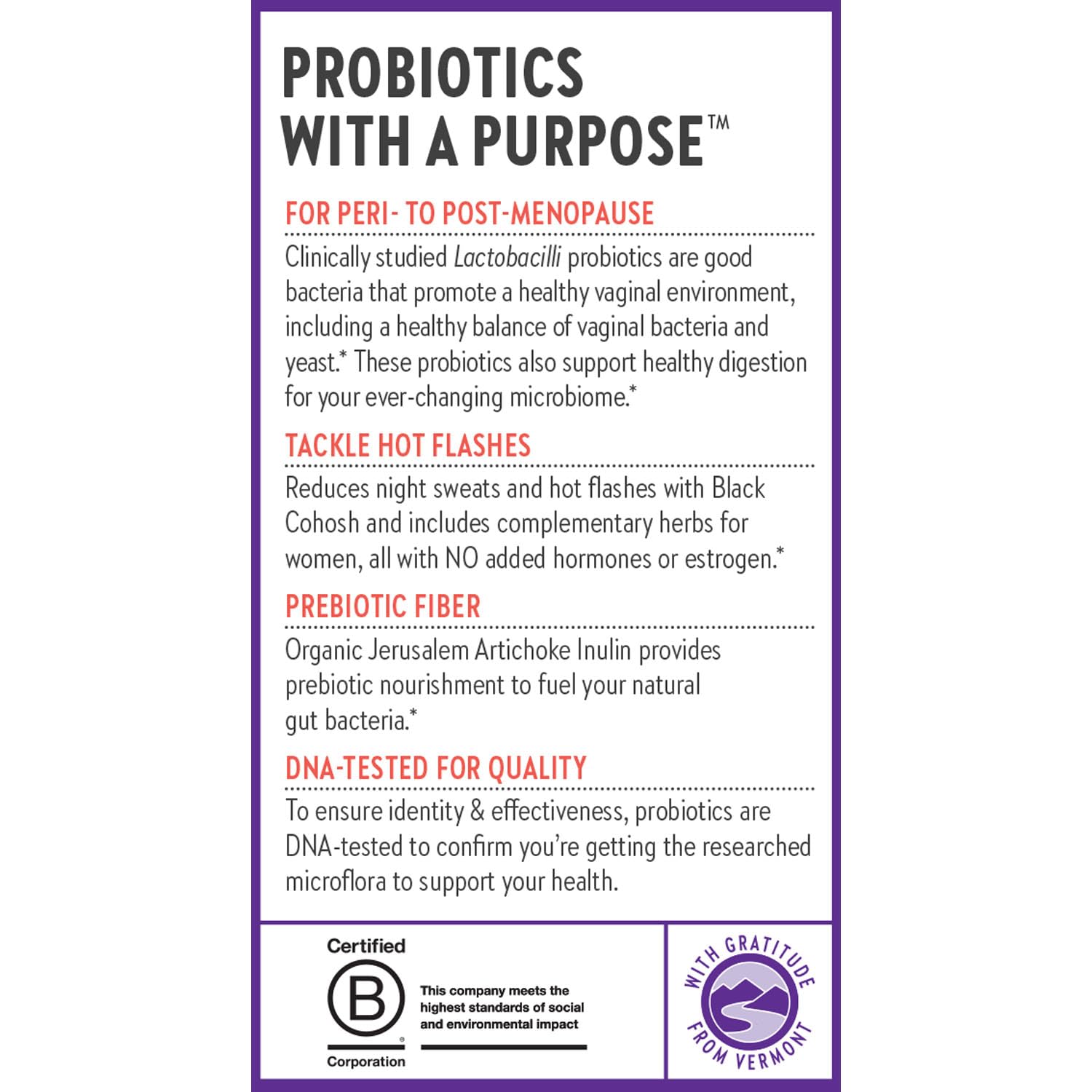 New Chapter All-Flora Probiotic Menopause Balance, Ultra-Concentrated Probiotics for Women with Black Cohosh for Menopause Hot Flashes, 100% Vegan, 30 Vegan Capsules New Chapter Au supplements