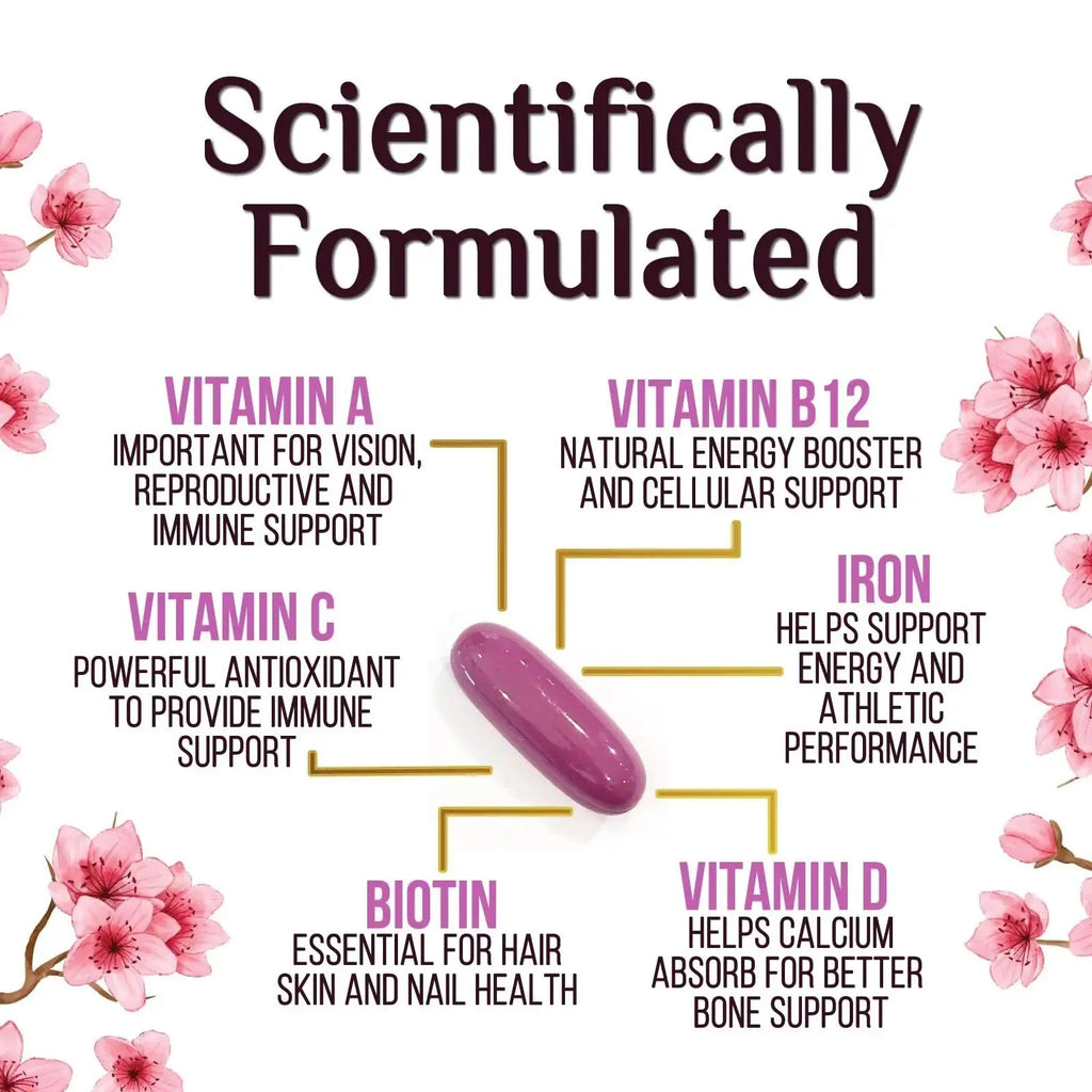 Multivitamin for Women - Complete Daily Womens Multivitamins with Calcium, Folic Acid, Vitamin A, C, D, E, & B Vitamins Nature's Nutrition Au supplements