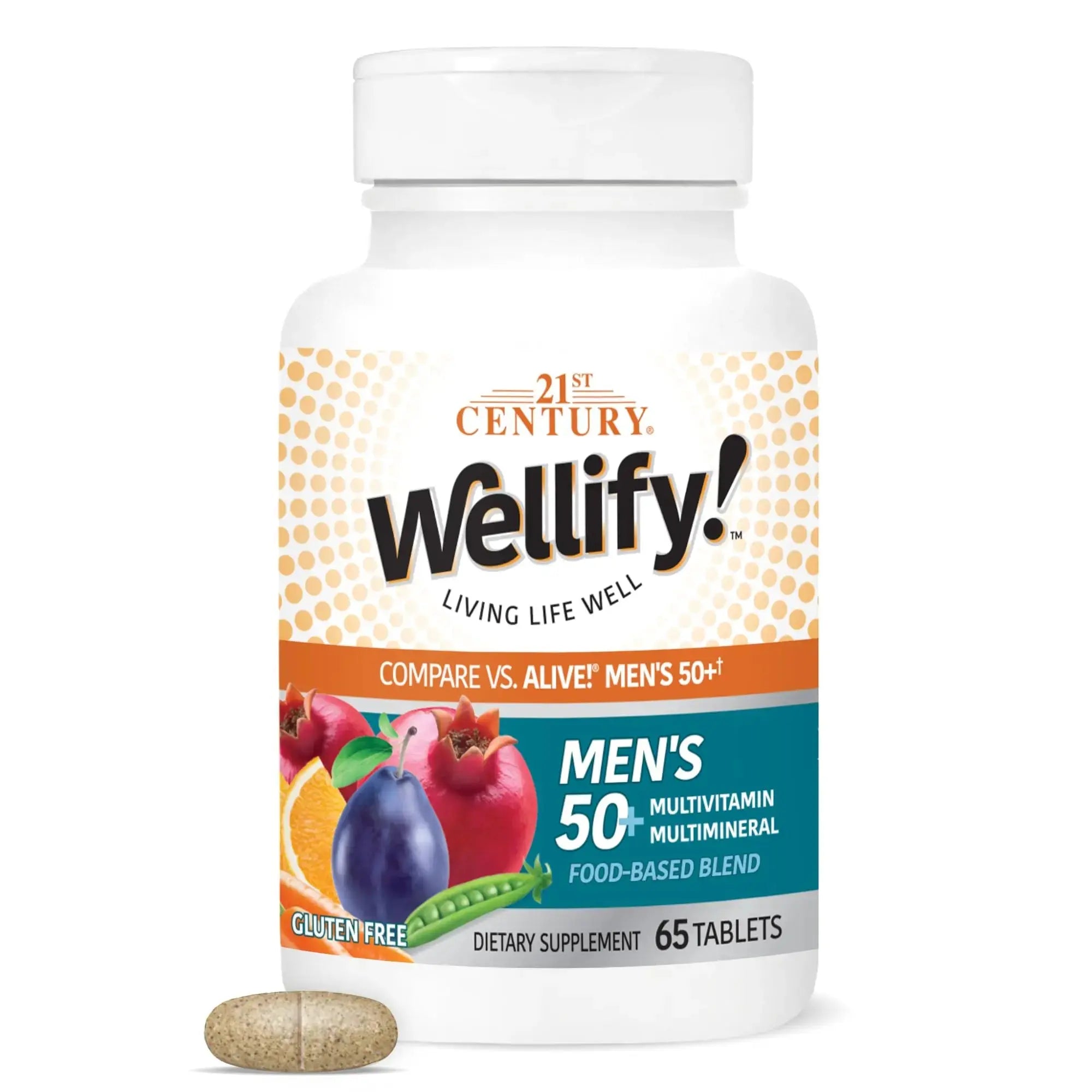 21st Century Wellify Men's 50+ Multivitamins with Minerals, 65Count 21st Century Au supplements