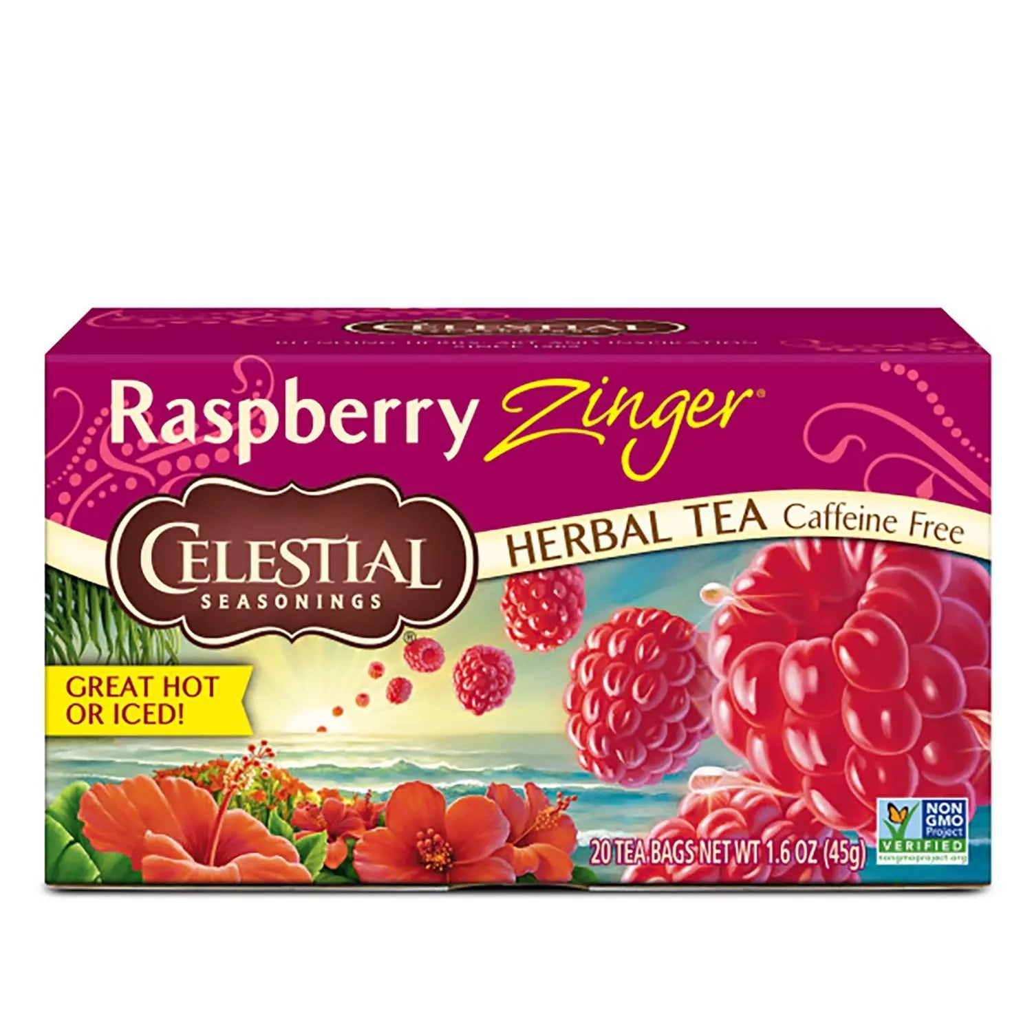 Celestial Seasonings Herbal Tea, Raspberry Zinger, 20 Count (Pack of 6) Celestial Seasonings Au supplements
