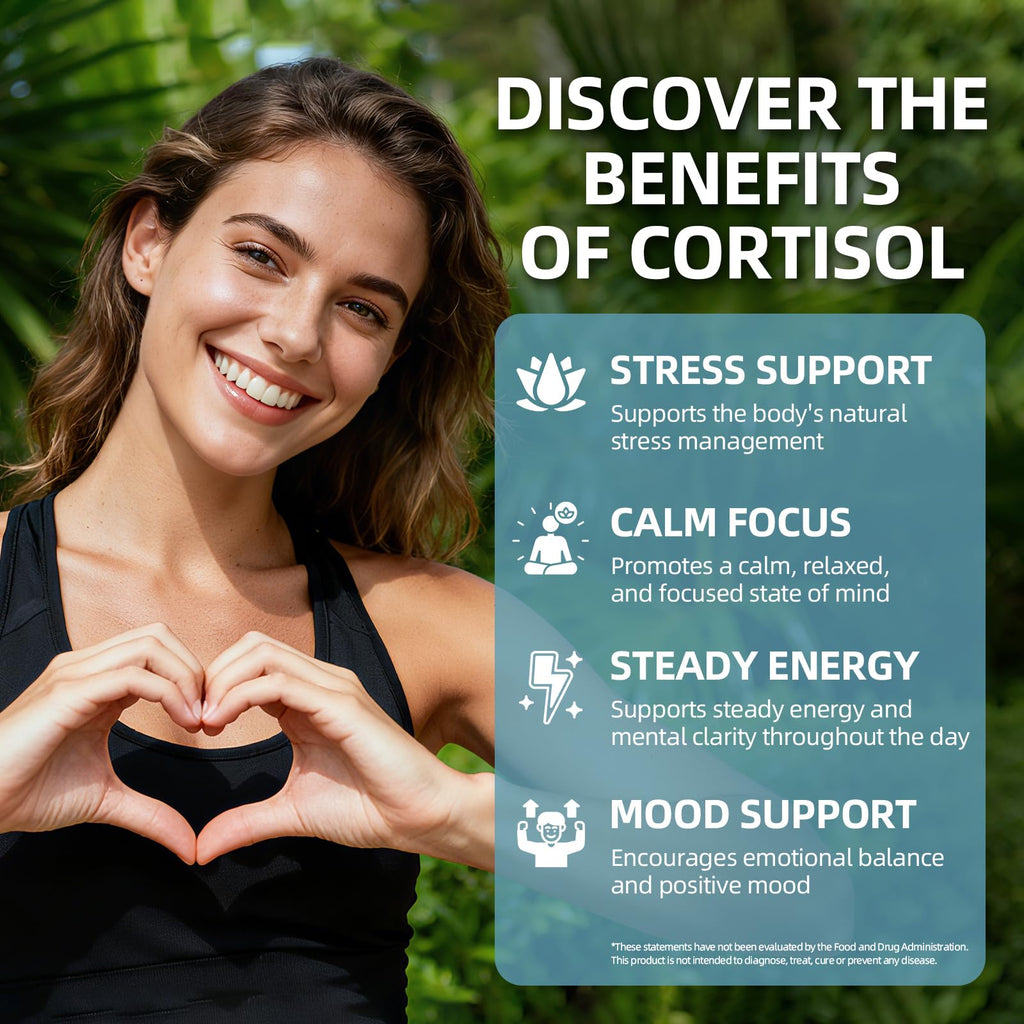 VitaHarbor Cortisol Supplement for Women and Men, 4-in-1 Cortisol Reducer with Magnesium Glycinate, Ashwagandha, Phosphatidylserine, L-Theanine, for Relaxation & Calm Support, 90 Veg Caps VitaHarbor Au supplements