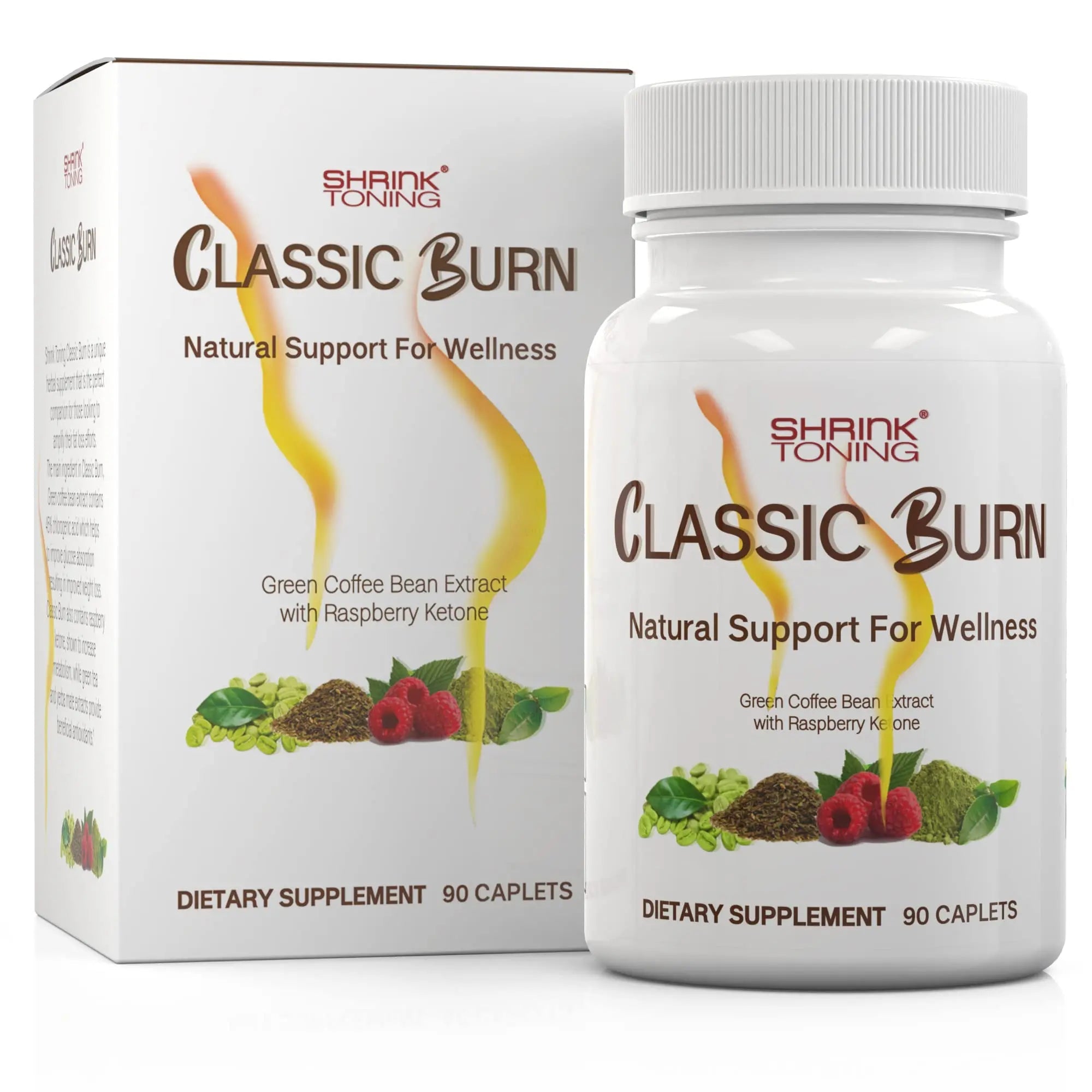 shrink Classic Burn - Pure Green Coffee Bean Extract and Raspberry Ketones with 45% shrink Au supplements