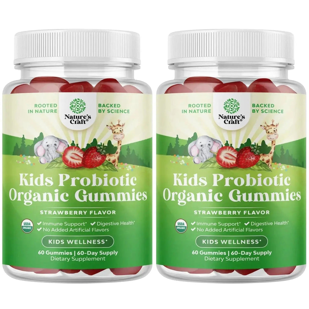 Natures Craft USDA Organic Probiotic Gummies for Kids - Vegan Non-GMO Kids Probiotic Gummy Vitamin for Immunity and Digestive Health Natures Craft Au supplements