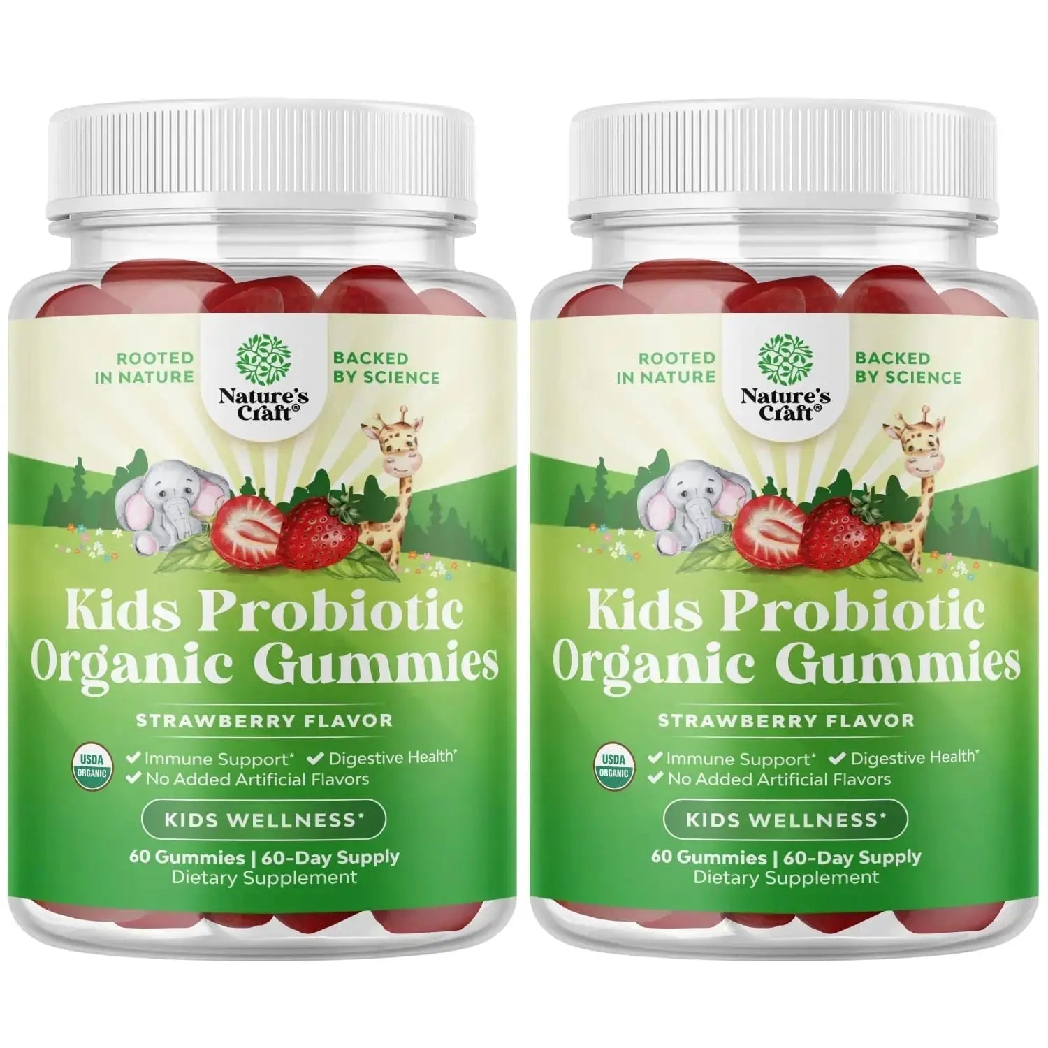 Natures Craft USDA Organic Probiotic Gummies for Kids - Vegan Non-GMO Kids Probiotic Gummy Vitamin for Immunity and Digestive Health Natures Craft Au supplements