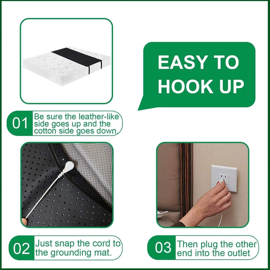 Grounding Mat, Grounding Mattress Cover Pad Grounding Mats Earth Connected Conductive Carbon Alfredx Au supplements