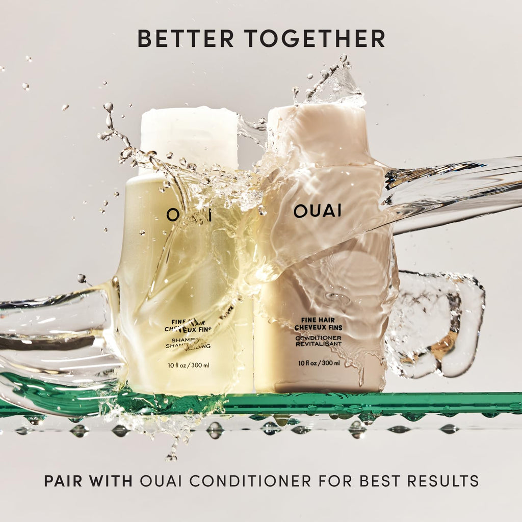 OUAI Fine Hair Shampoo Refill - Volumizing Shampoo for Fine Strands - Made with Biotin, Keratin & Chia Seed Oil - Strengthens, Nourishes & Thickens - Color-Safe & Sulfate Free Hair Care (32 Fl oz) OUAI Au supplements