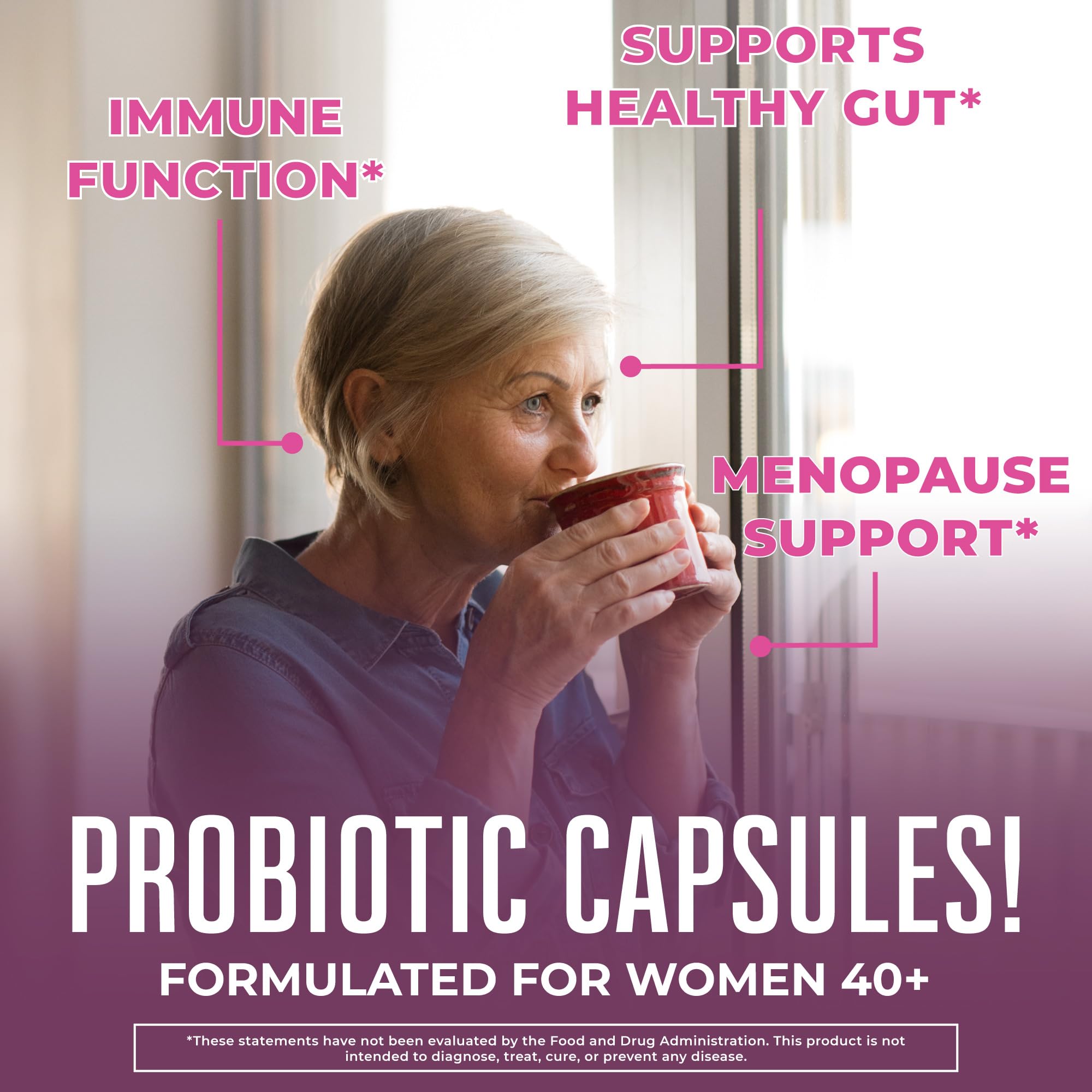 MaryRuth's 3-in-1 Daily Health 40+ Probiotics for Women | Hormonal & Menopause Support Supplement for Women | Gut Health Capsules | 50 Billion CFU | Allergen Free | 30 Ct MARYRUTH'S Au supplements
