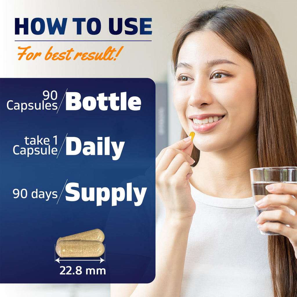Vitamatic Cortisol Health Support - 90 Veggie Capsules - Made with Adaptogenic Blend with Ashwagandha, Rhodiola, Magnolia, L-Theanine, Phosphatidylserine Vitamatic Au supplements