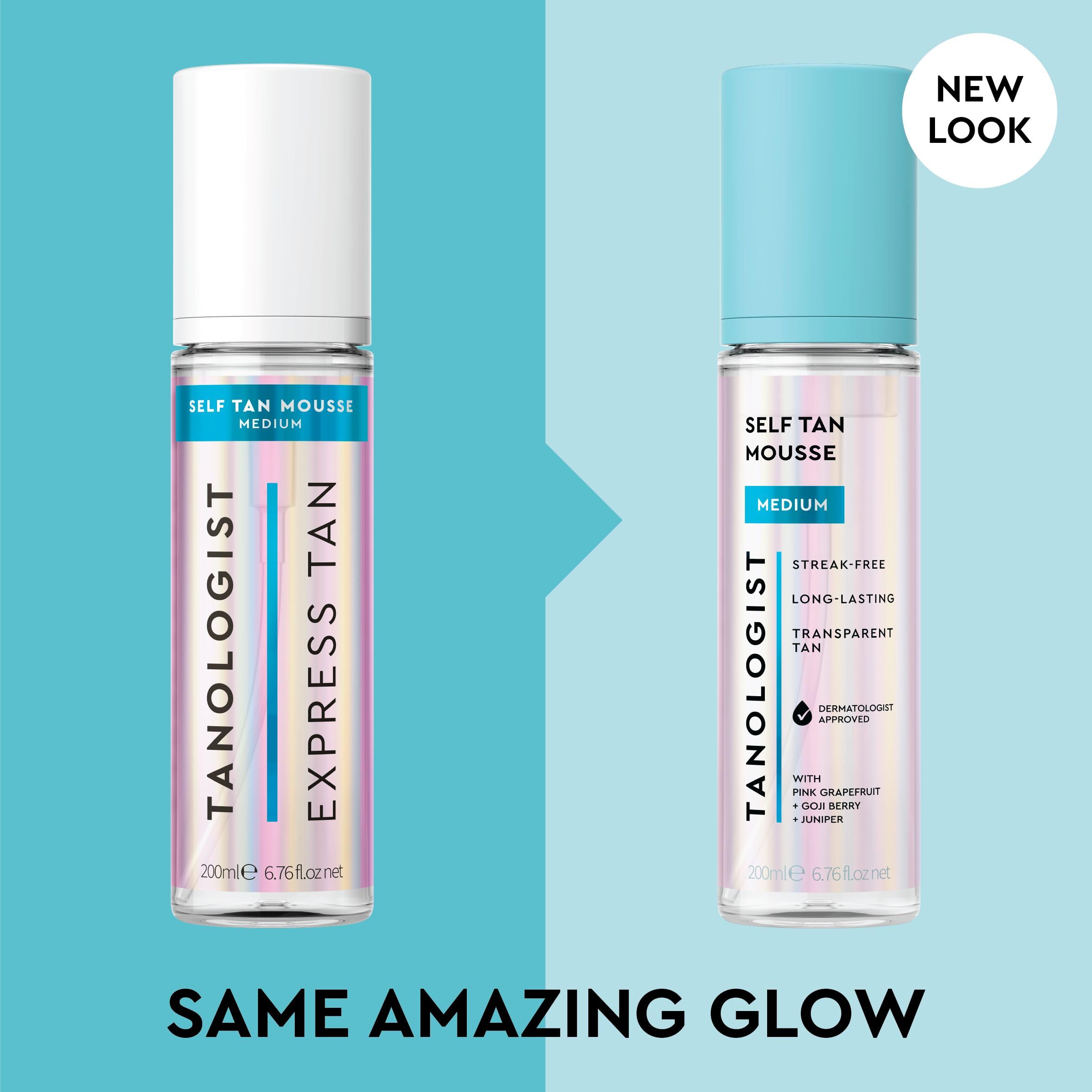 Tanologist Medium Self Tan Mousse, Self-Tanning Mousse, Streak-Free, Natural Glow, No Fake Tan Smell Or Orange Tone, Long Lasting